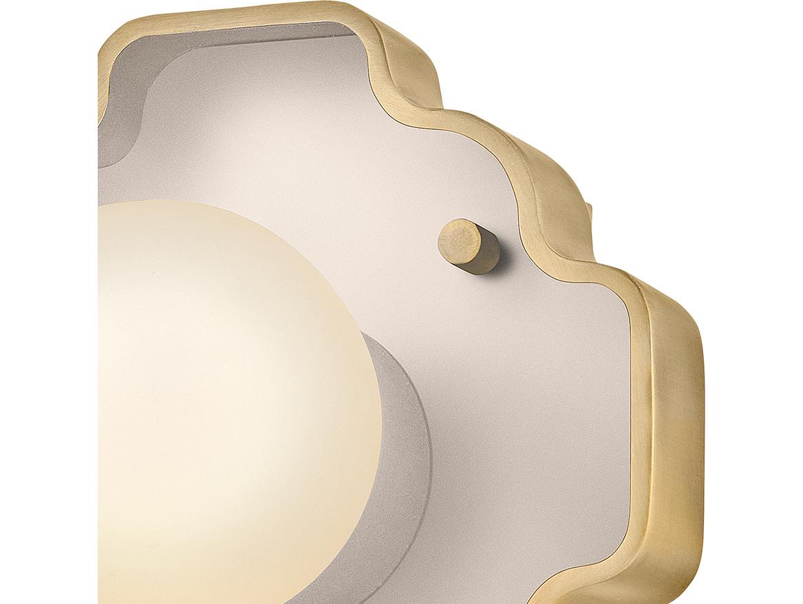 Hinkley Howe 1-Light Light Taupe Heritage Brass White Wall Sconce