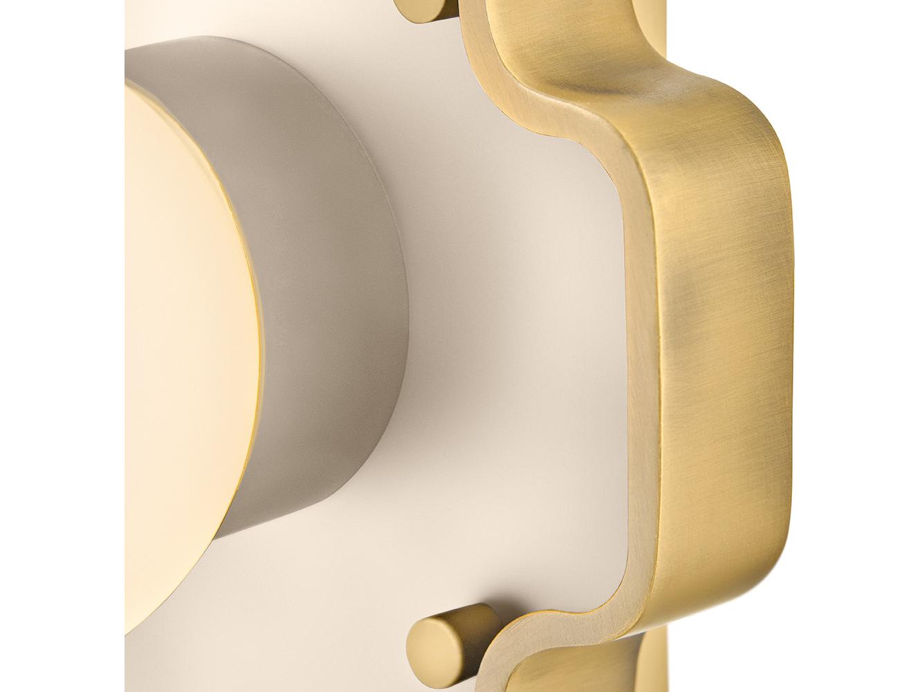 Hinkley Howe 1-Light Light Taupe Heritage Brass White Wall Sconce