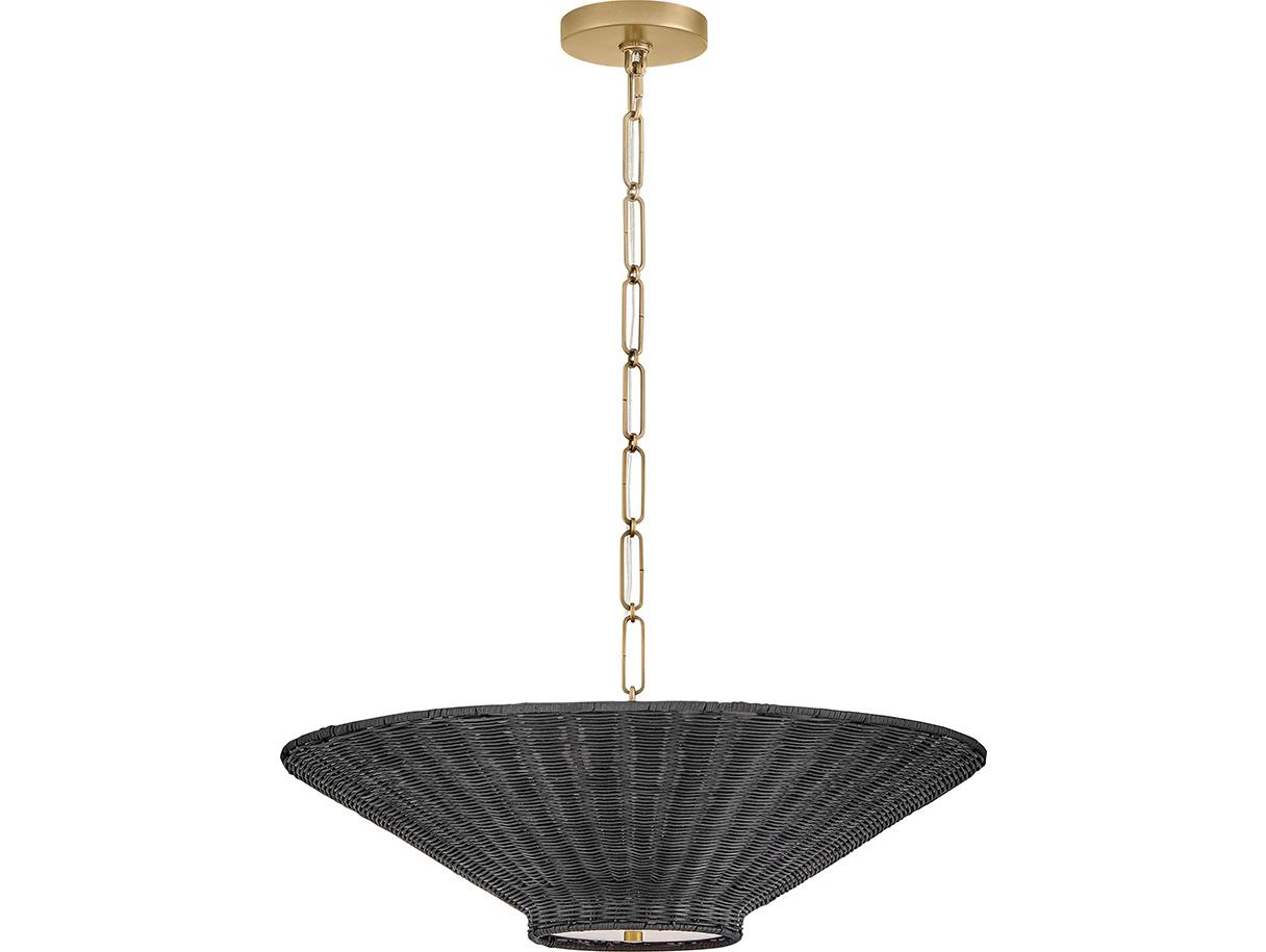 Hinkley Delia 4-Light Lacquered Brass Black Pendant