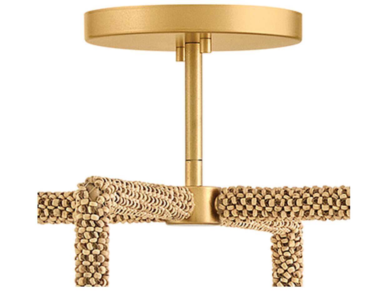 Hinkley Keona 1-Light Deluxe Gold Globe Semi Flush Mount