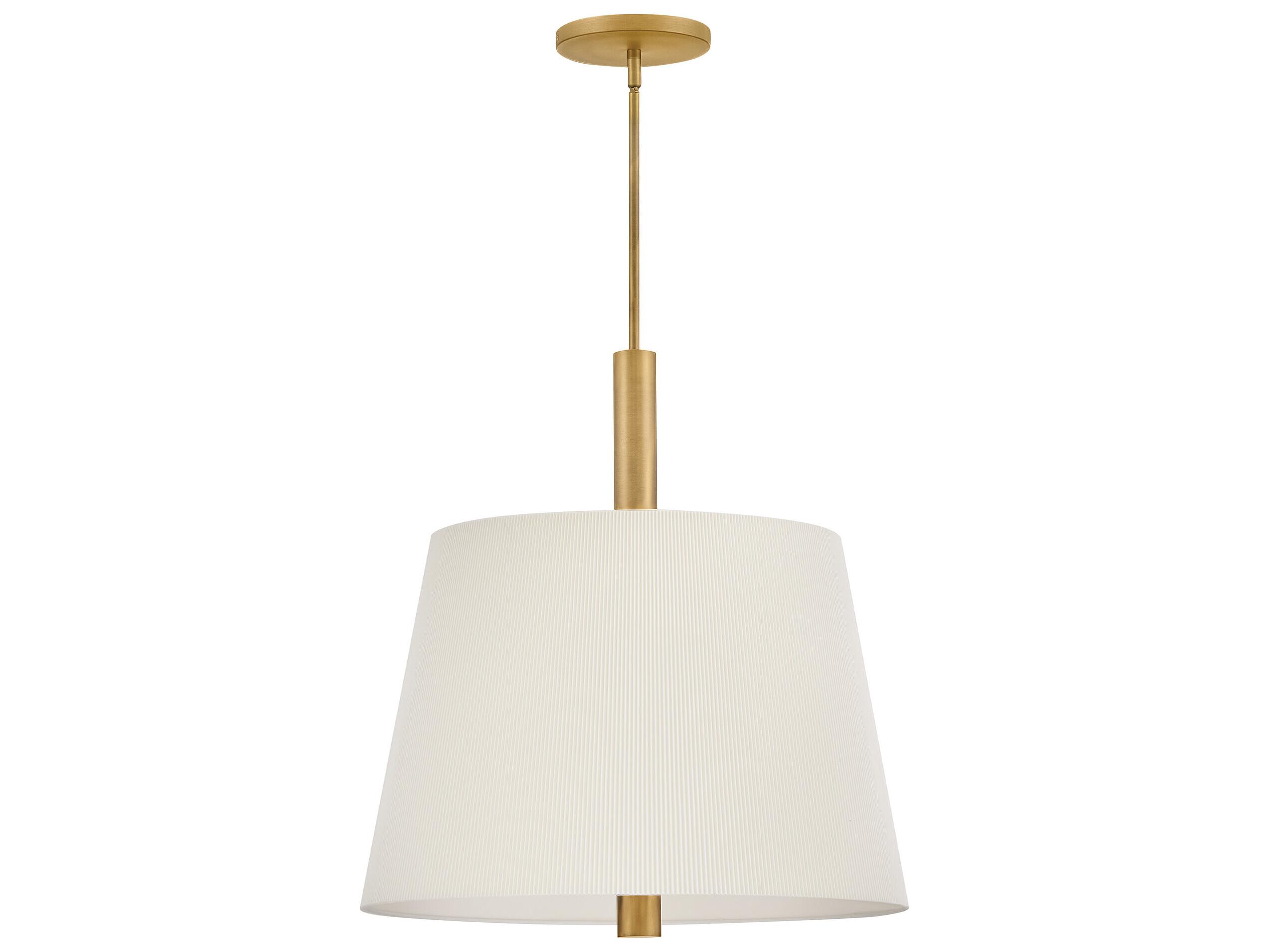 Hinkley Clive 5-Light Heritage Brass Drum Pendant