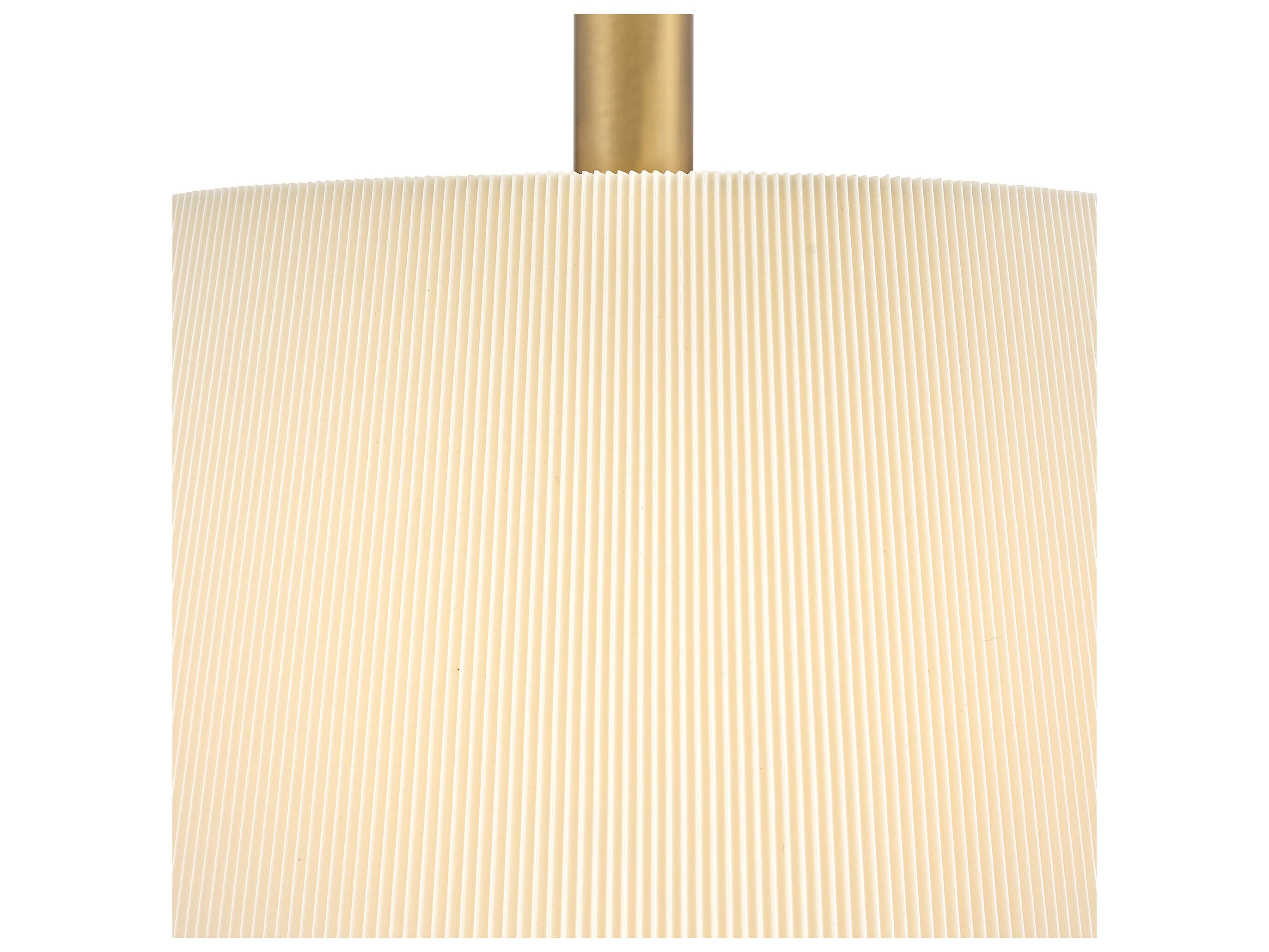 Hinkley Clive 5-Light Heritage Brass Drum Pendant