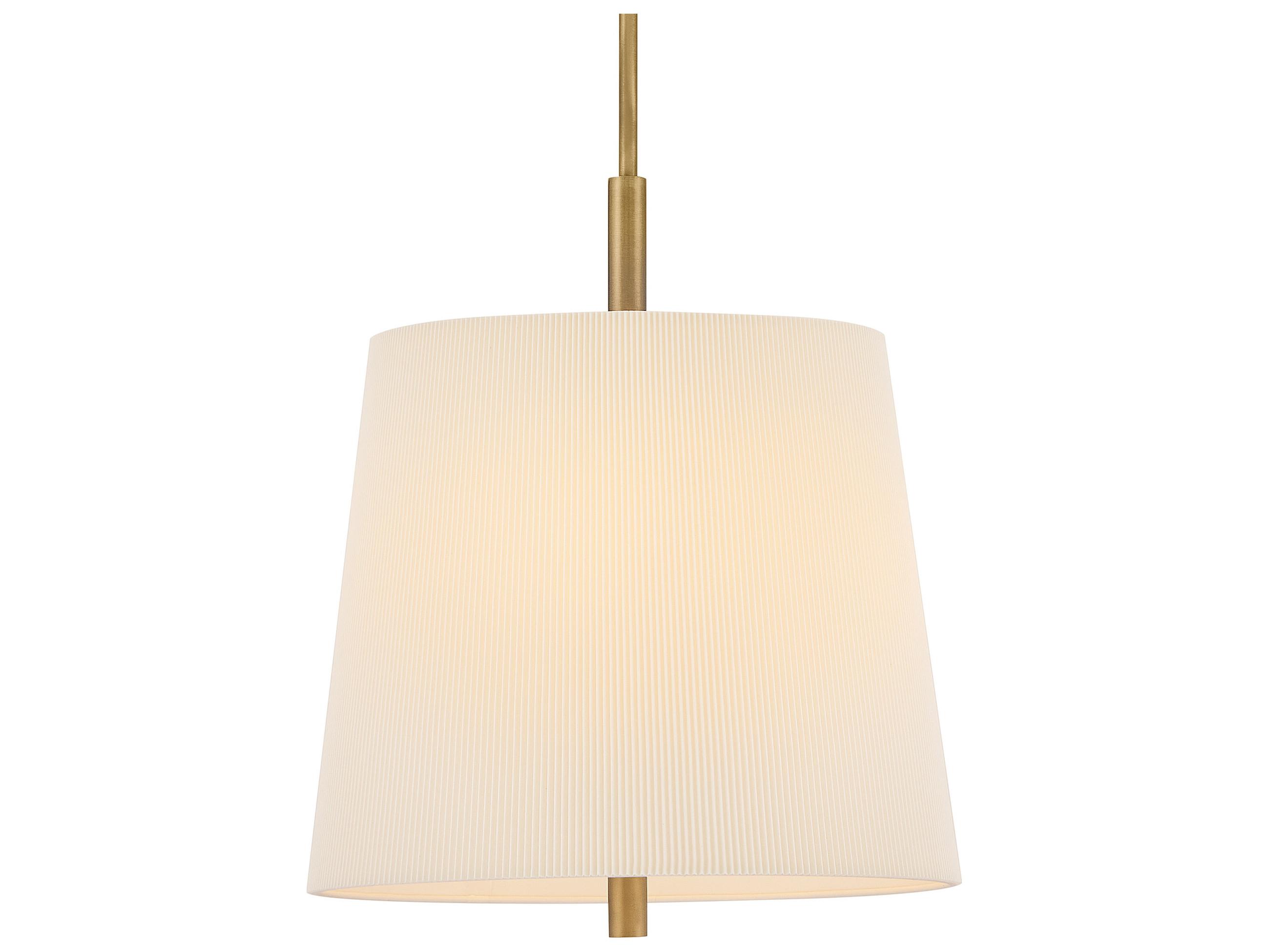 Hinkley Clive 4-Light Heritage Brass Drum Pendant