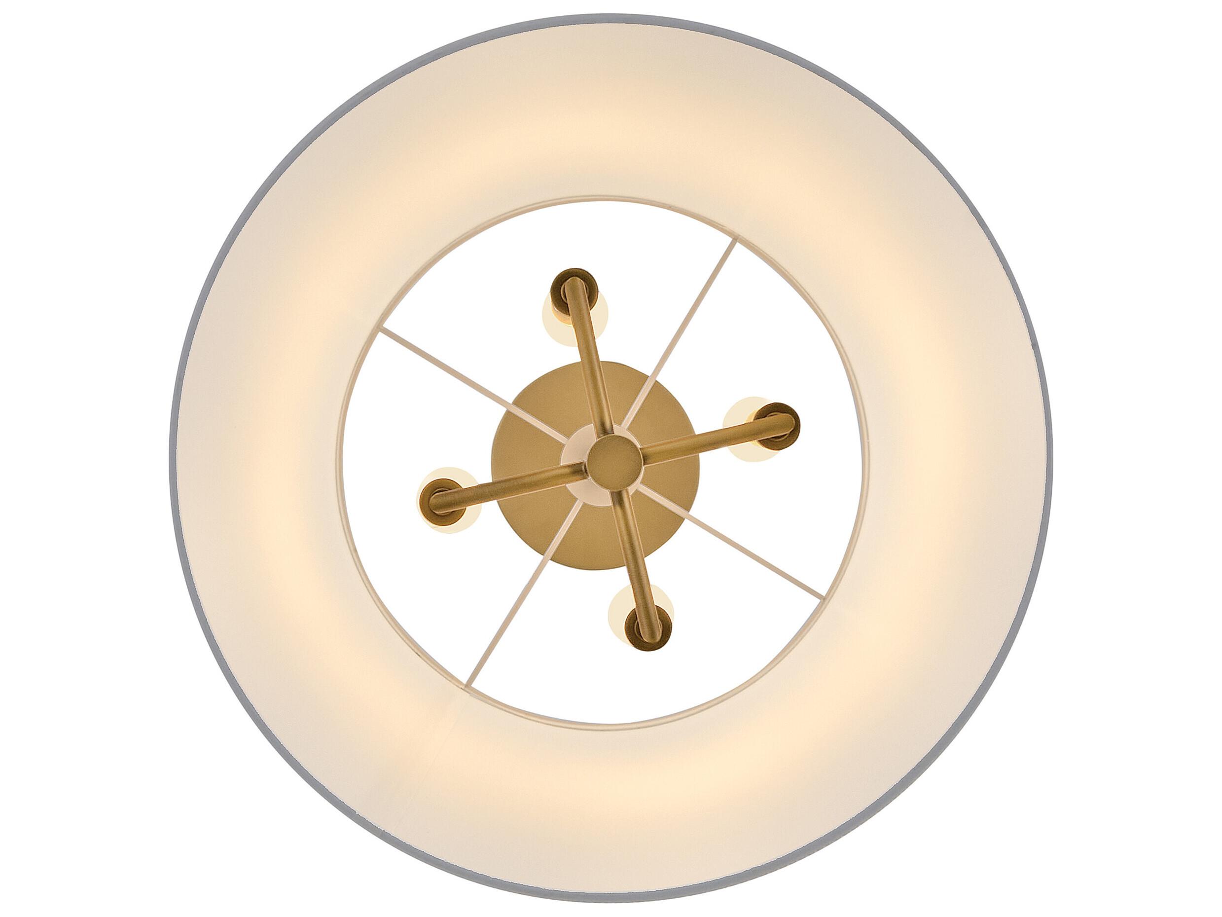 Hinkley Clive 4-Light Heritage Brass Drum Pendant