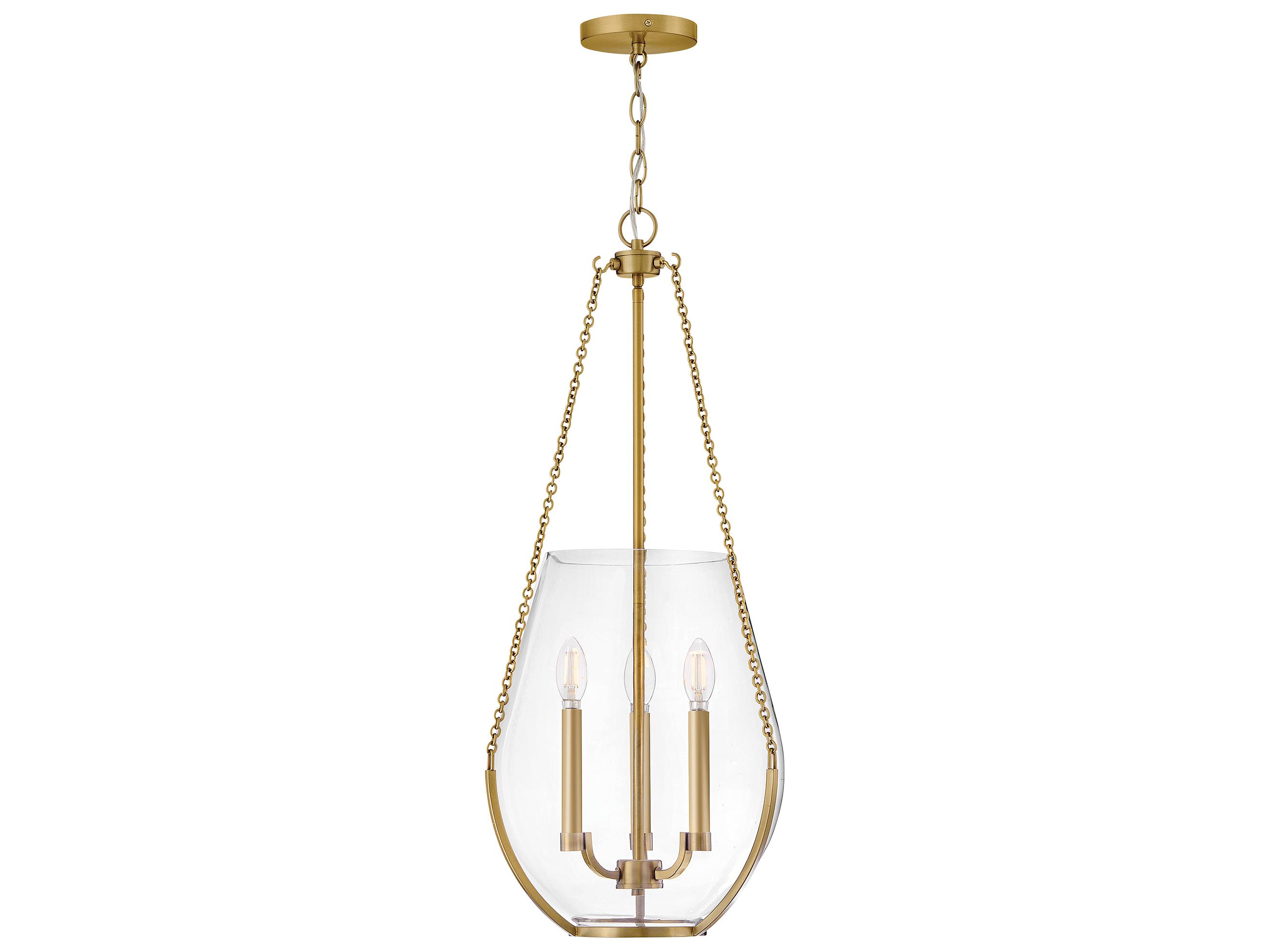 Hinkley Farrin 3-Light Lacquered Brass Pendant