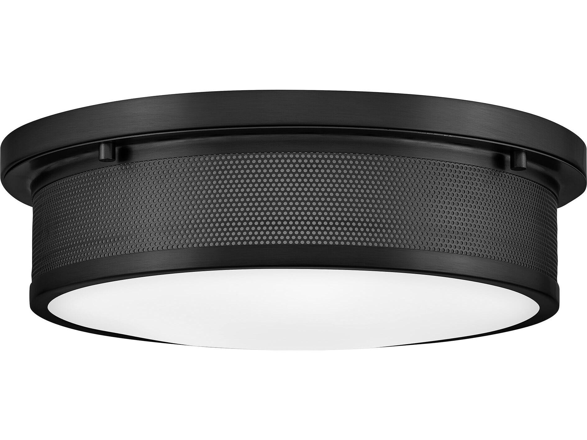 Hinkley Pierce 3-Light Black Round Flush Mount