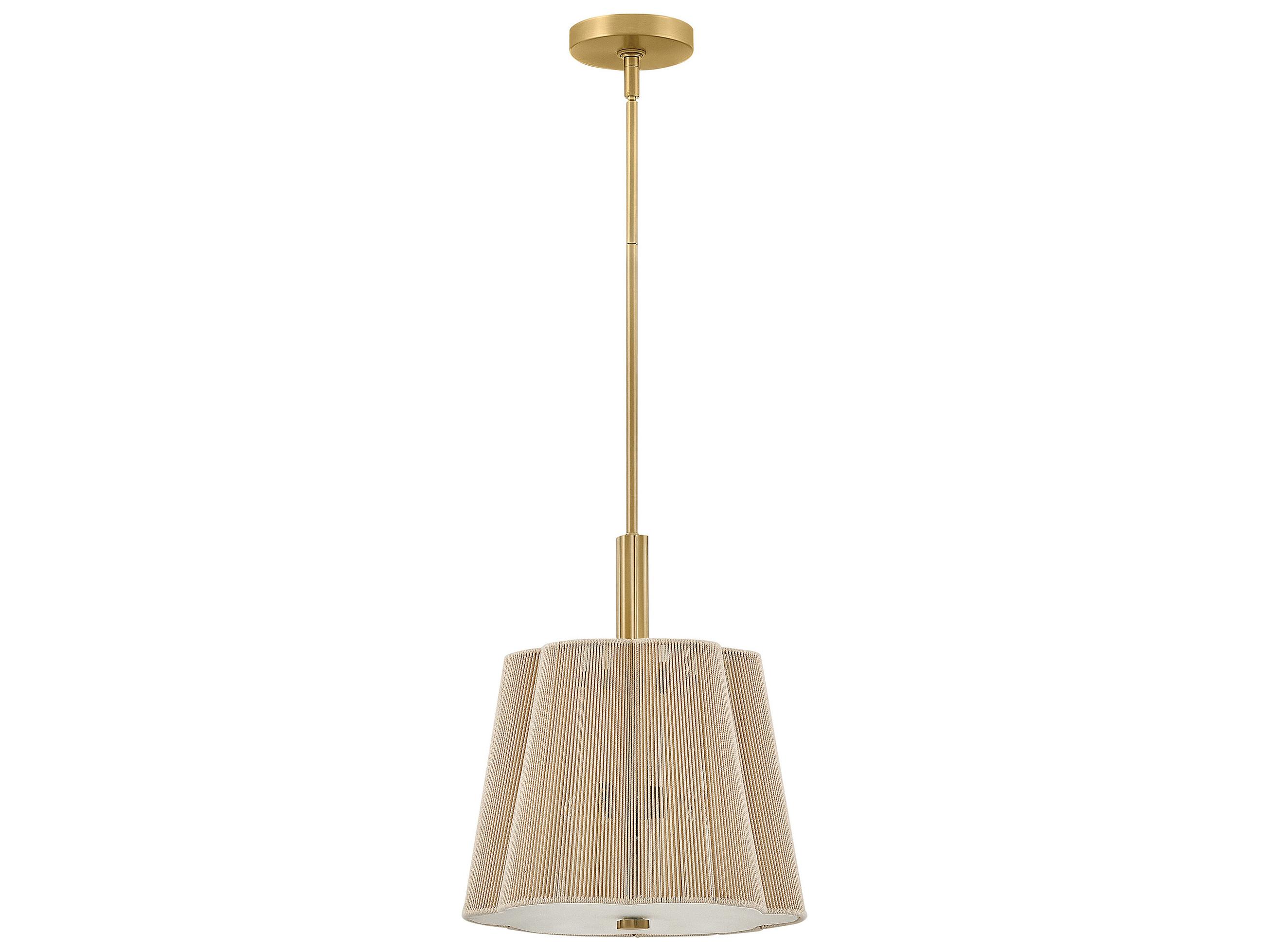 Hinkley Sasha 3-Light Lacquered Brass Drum Pendant