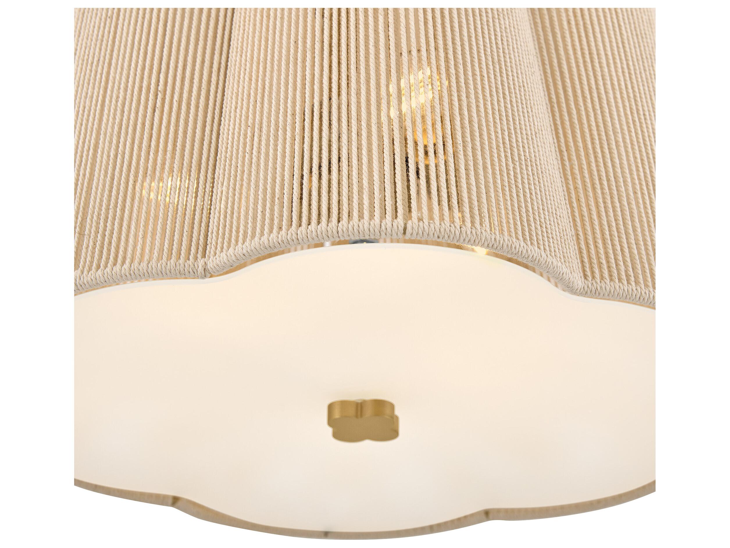 Hinkley Sasha 3-Light Lacquered Brass Drum Pendant