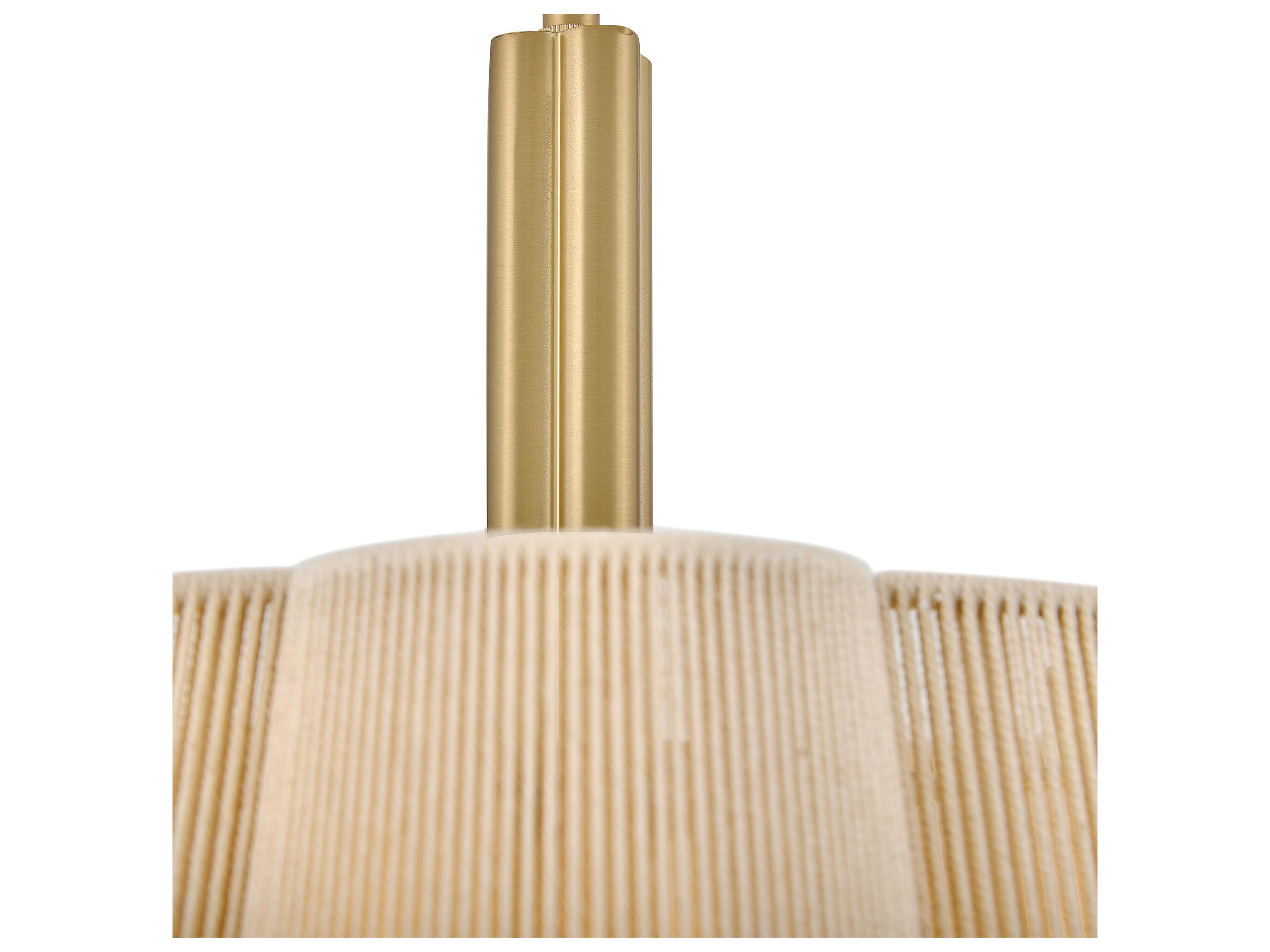 Hinkley Sasha 3-Light Lacquered Brass Drum Pendant