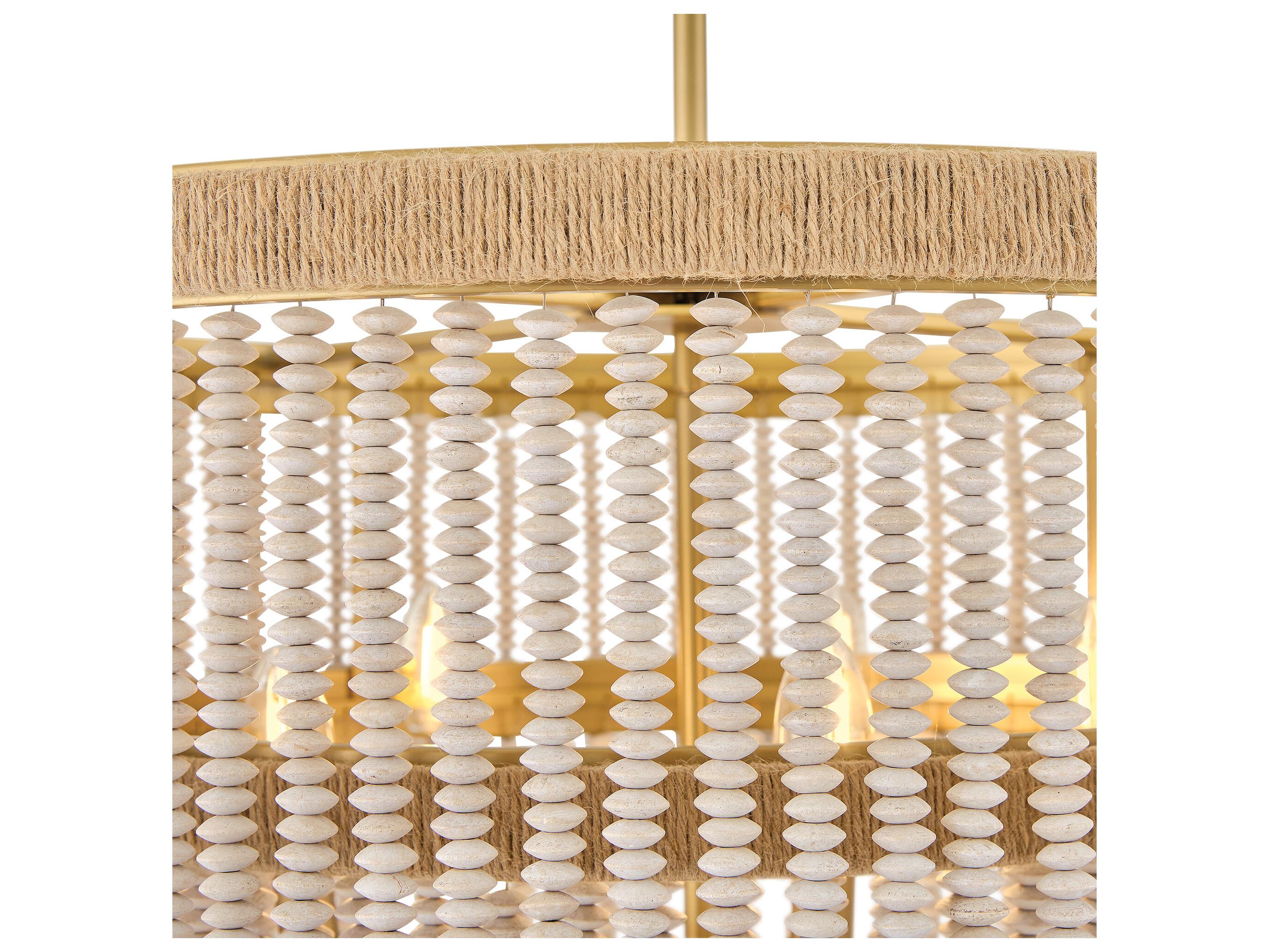 Hinkley Indra 5-Light Lacquered Brass Round Tiered Pendant