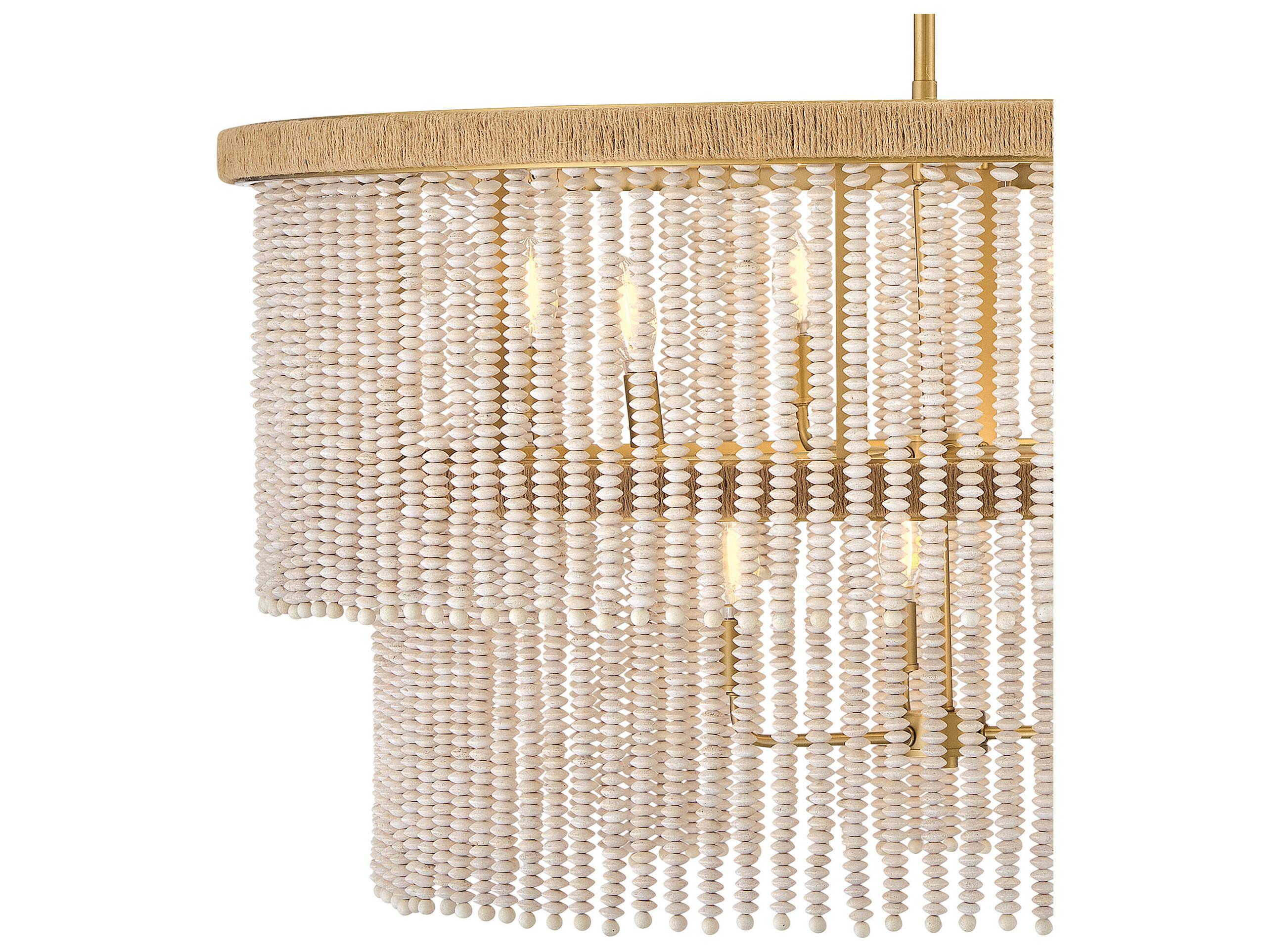 Hinkley Indra 9-Light Lacquered Brass Round Tiered Pendant