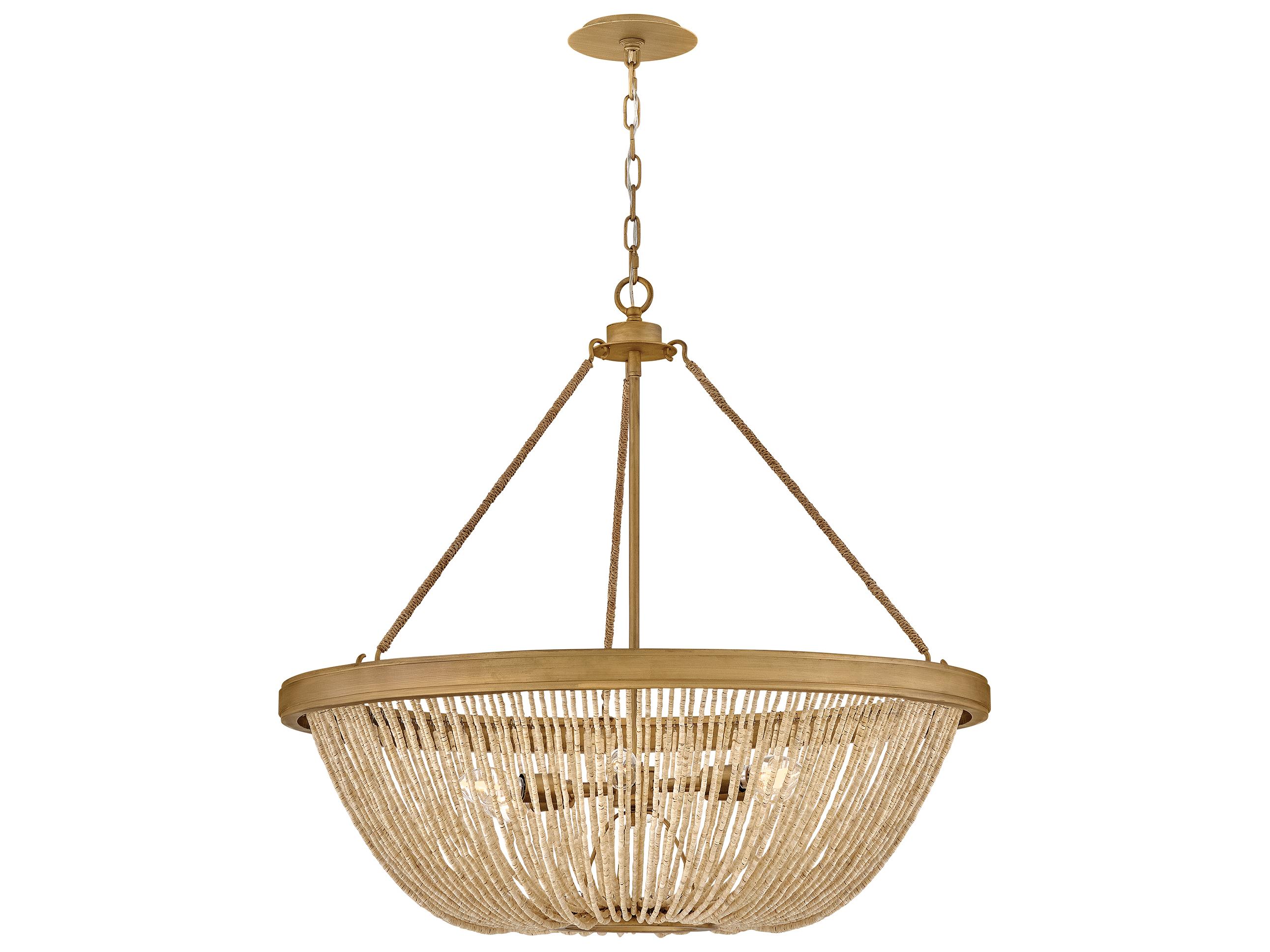 Hinkley Tula 6-Light Burnished Gold Round Pendant