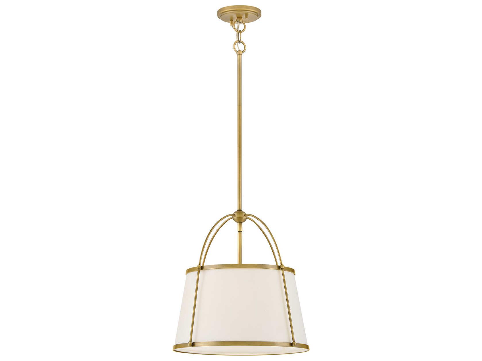 Hinkley Clarke 1-Light Lacquered Dark Brass Drum Pendant