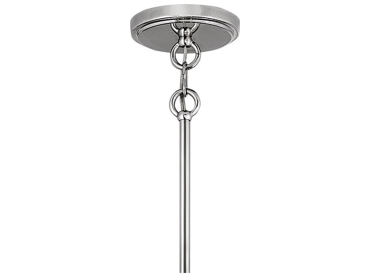 Hinkley Clarke 4-Light Polished Nickel Matte White Drum Pendant
