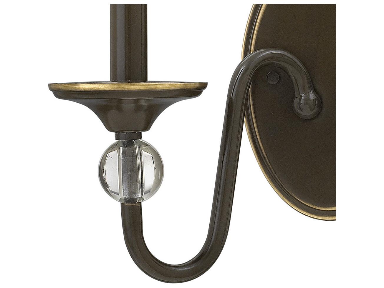 Hinkley Eleanor 2-Light Light Oiled Bronze Wall Sconce