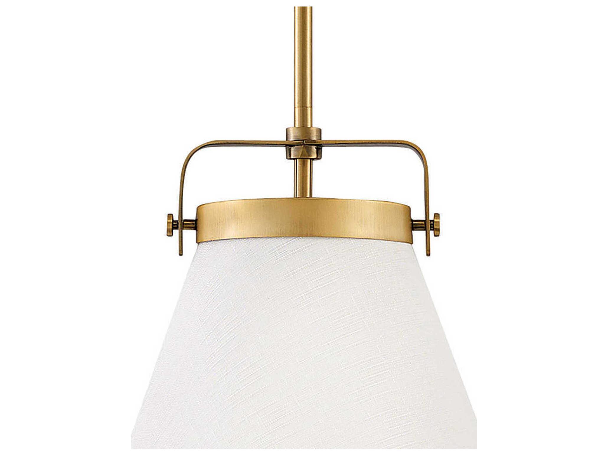 Hinkley Lexi 1-Light Lacquered Brass Off White Empire Pendant