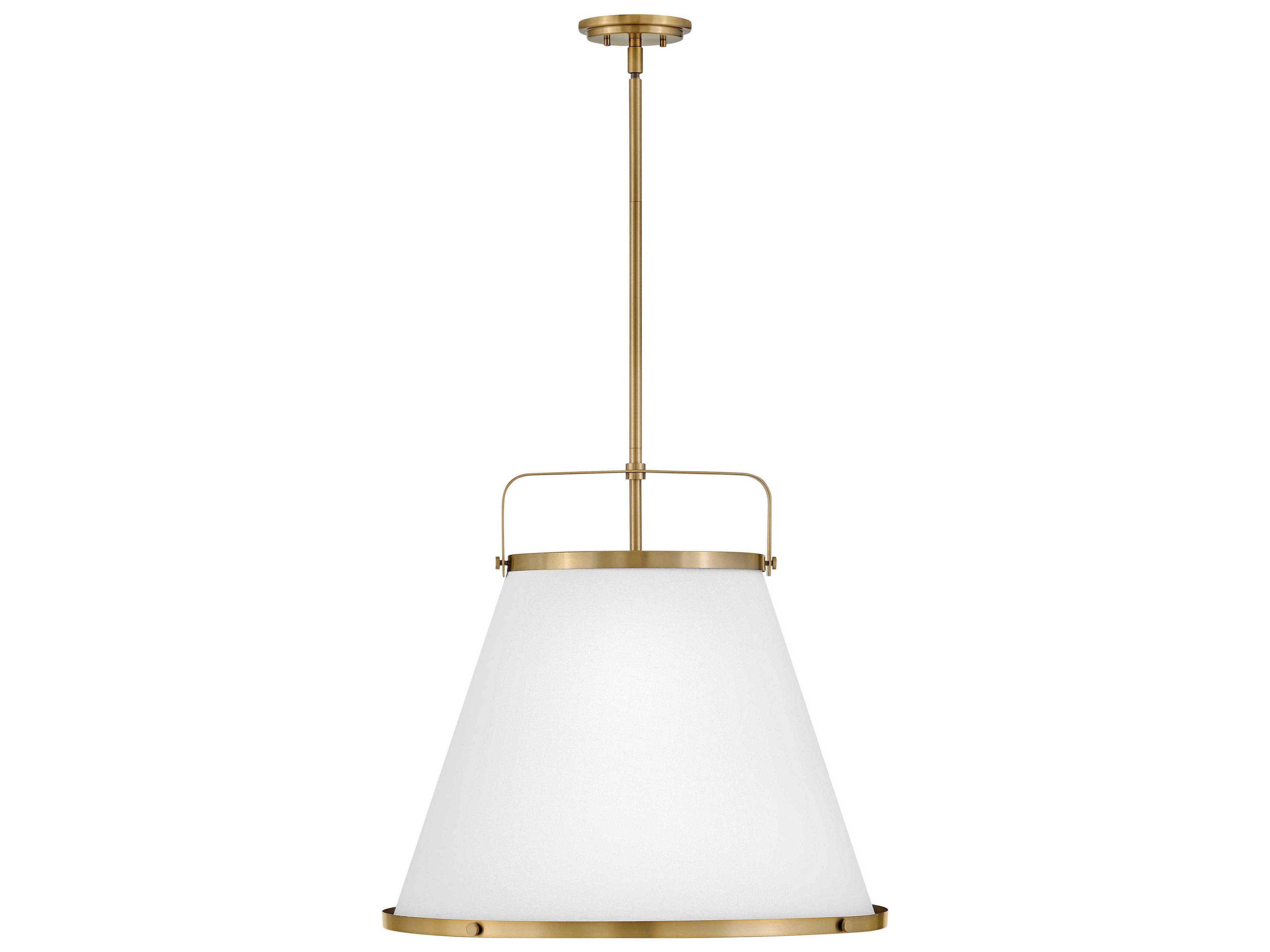 Hinkley Lexi 3-Light Lacquered Brass White Pendant