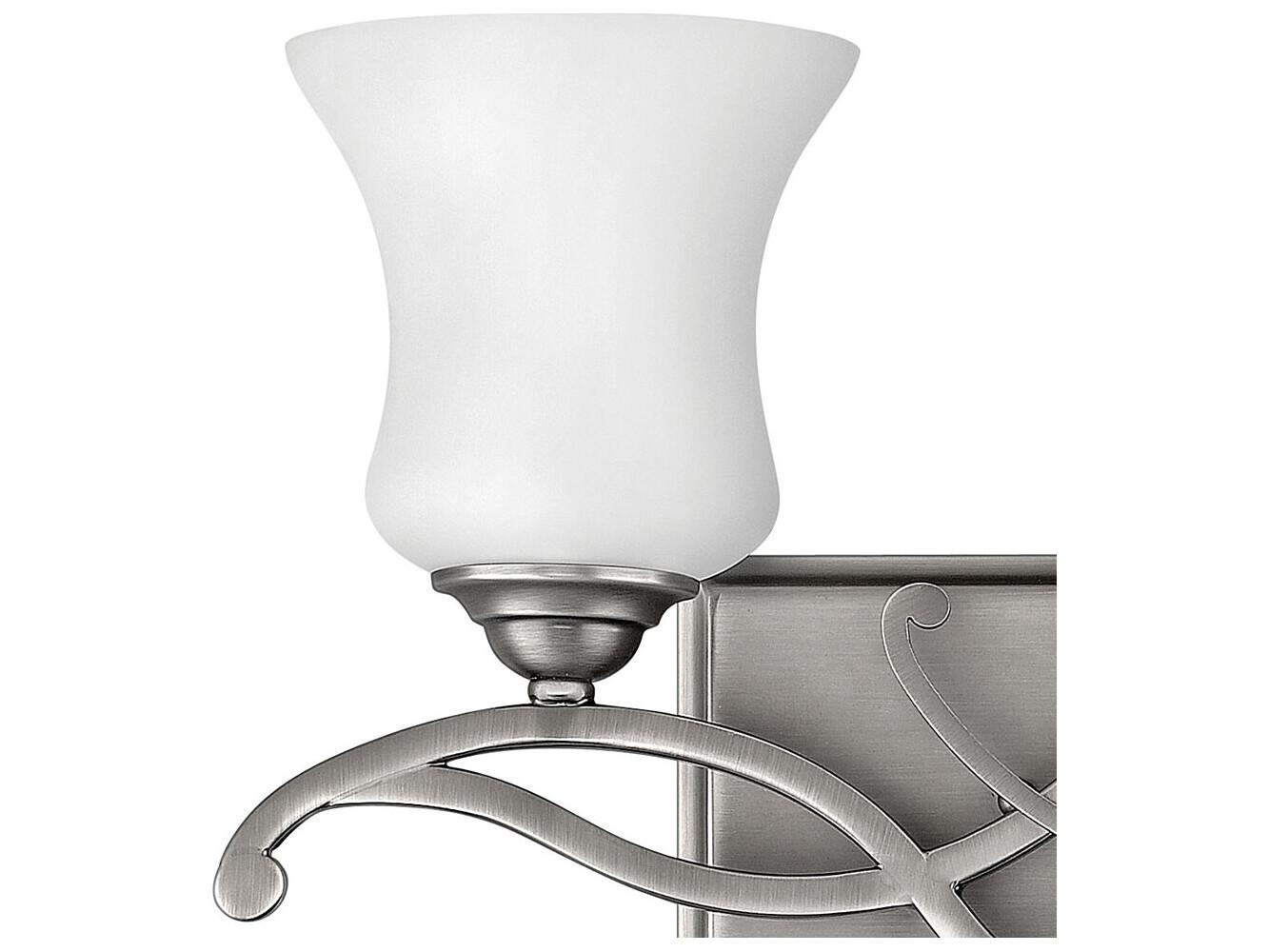 Hinkley Brooke 2-Light Antique Nickel Glass Vanity Light