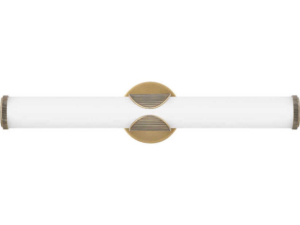 Hinkley Femi Lacquered Brass Glass LED Vanity Light