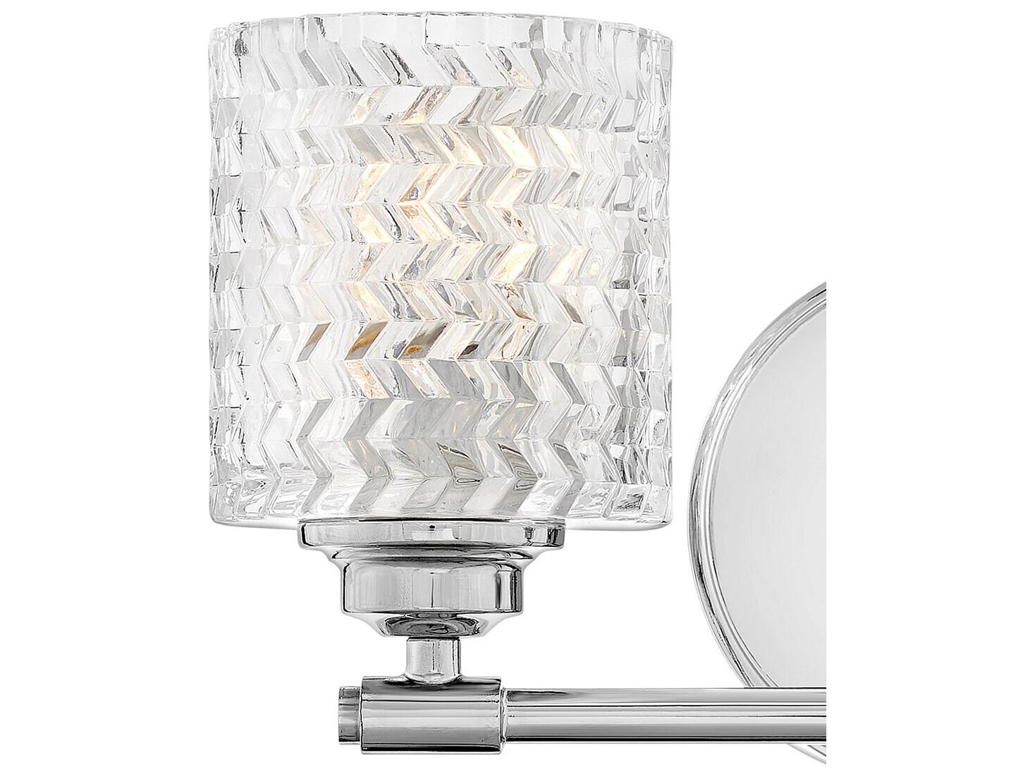 Hinkley Elle 2-Light Chrome Glass Vanity Light