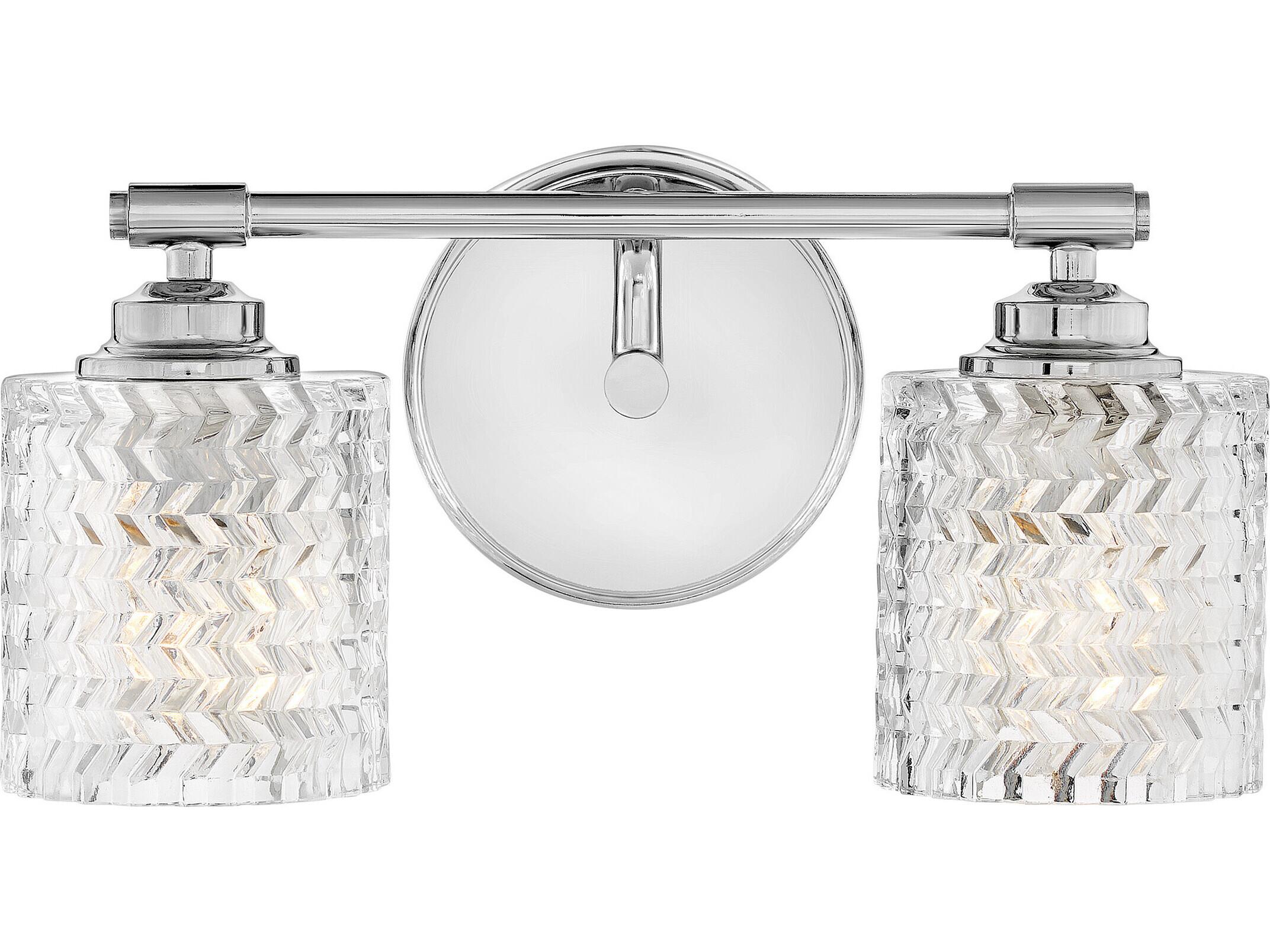 Hinkley Elle 2-Light Chrome Glass Vanity Light