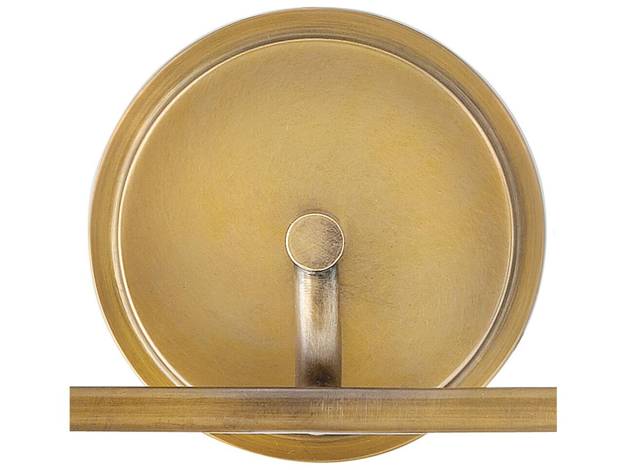 Hinkley Elle 2-Light Heritage Brass Glass Vanity Light