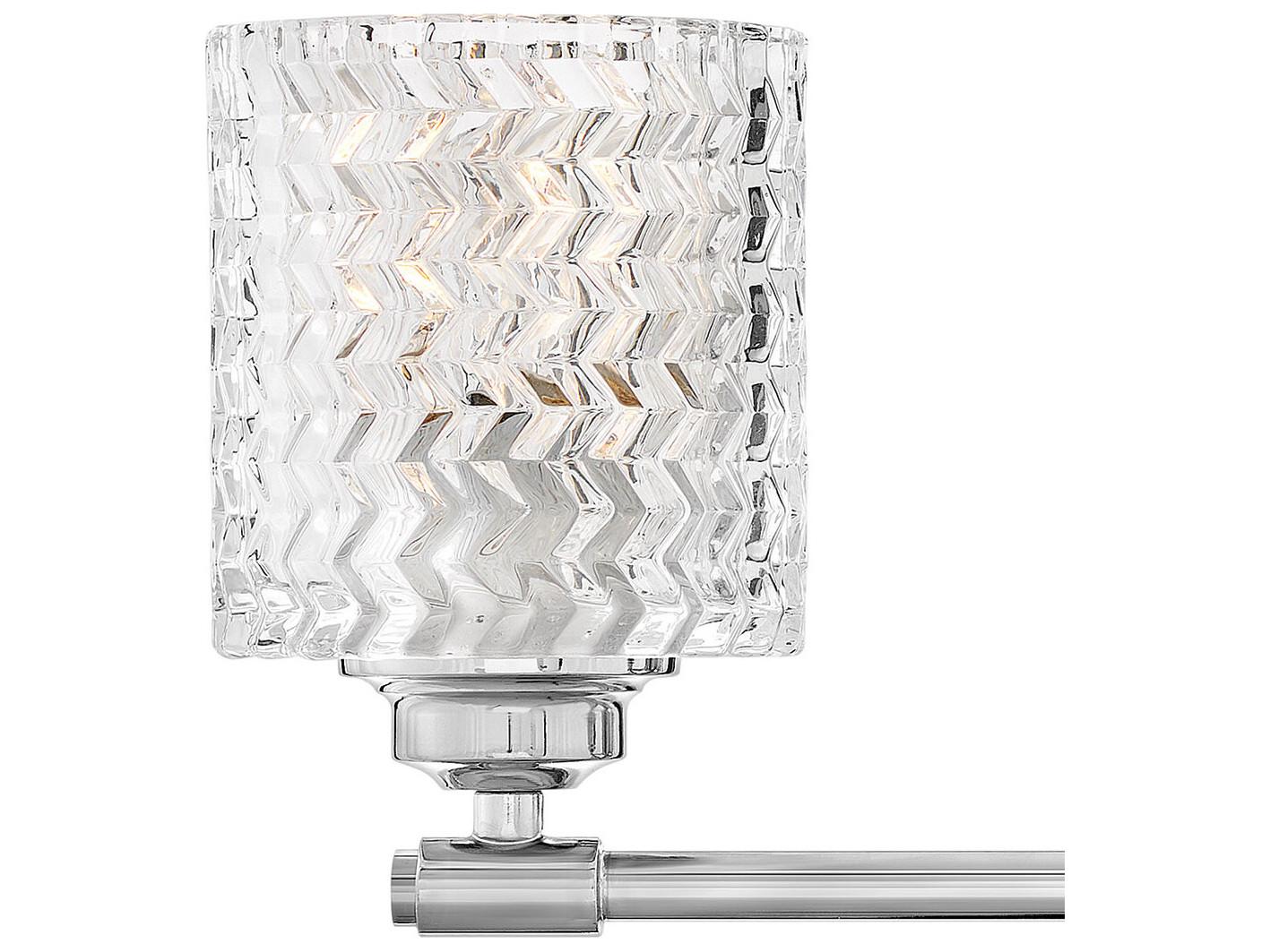 Hinkley Elle 3-Light Chrome Glass Vanity Light