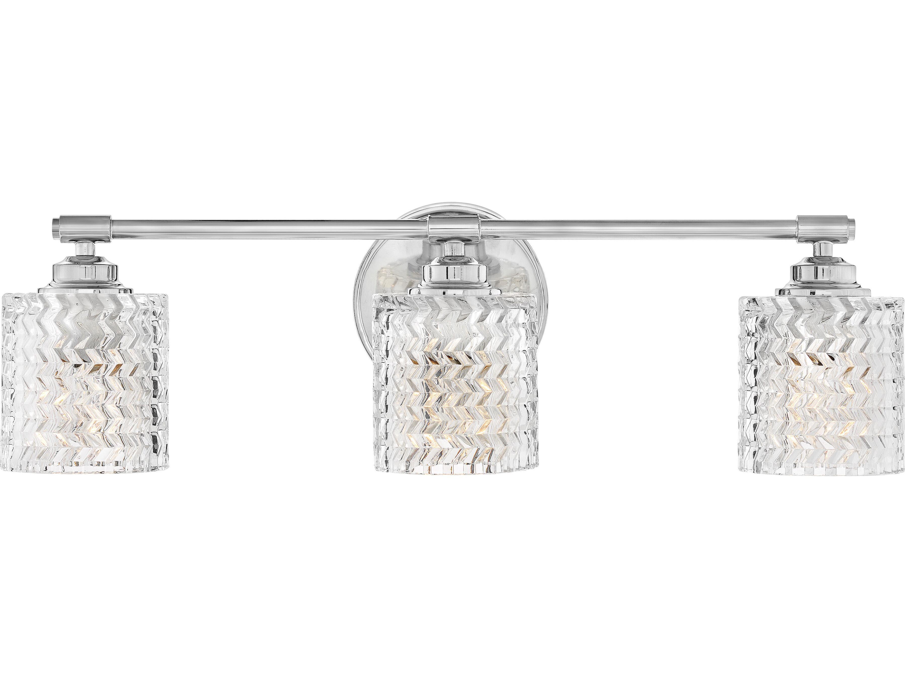 Hinkley Elle 3-Light Chrome Glass Vanity Light