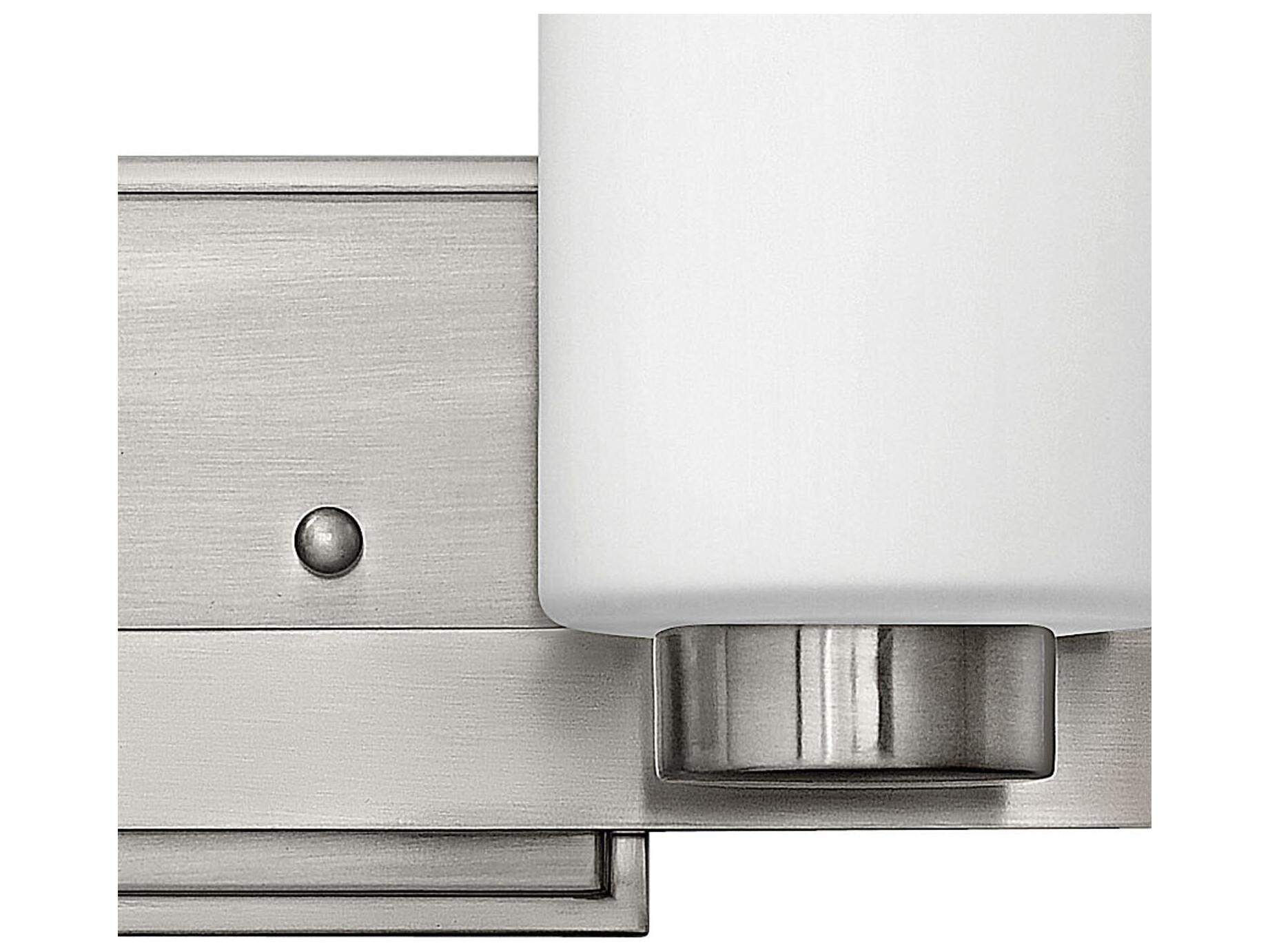 Hinkley Miley 2-Light Brushed Nickel Glass Vanity Light