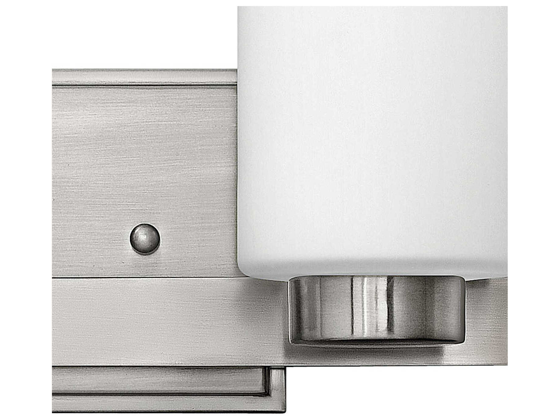 Hinkley Miley 2-Light Brushed Nickel Glass LED Vanity Light