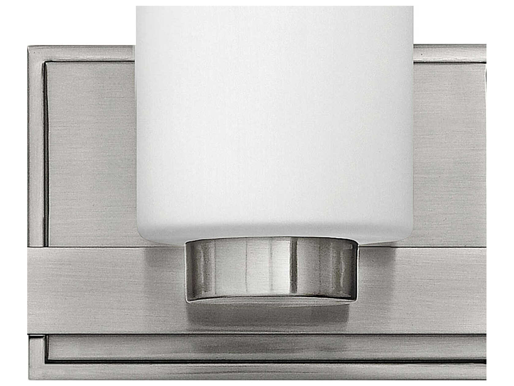Hinkley Miley 3-Light Brushed Nickel Glass LED Vanity Light