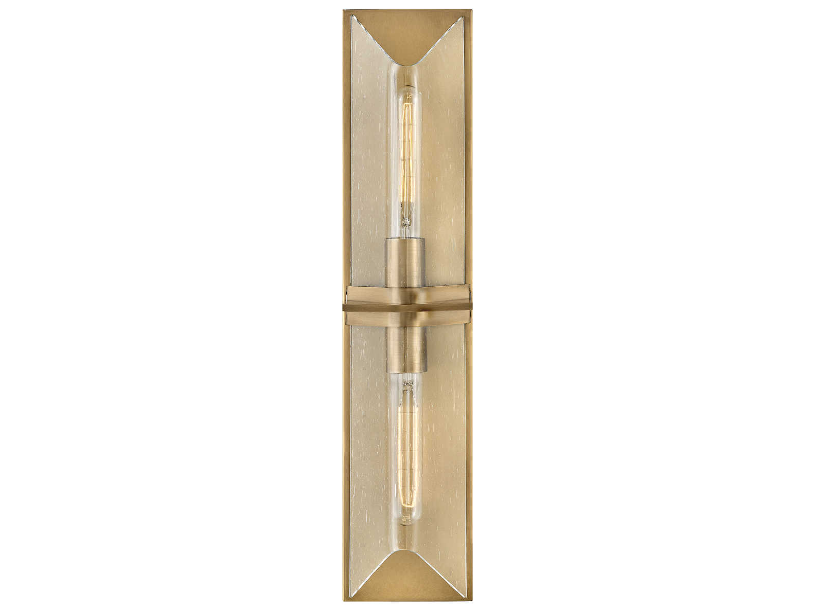 Hinkley Astoria 2-Light Heritage Brass Glass Wall Sconce