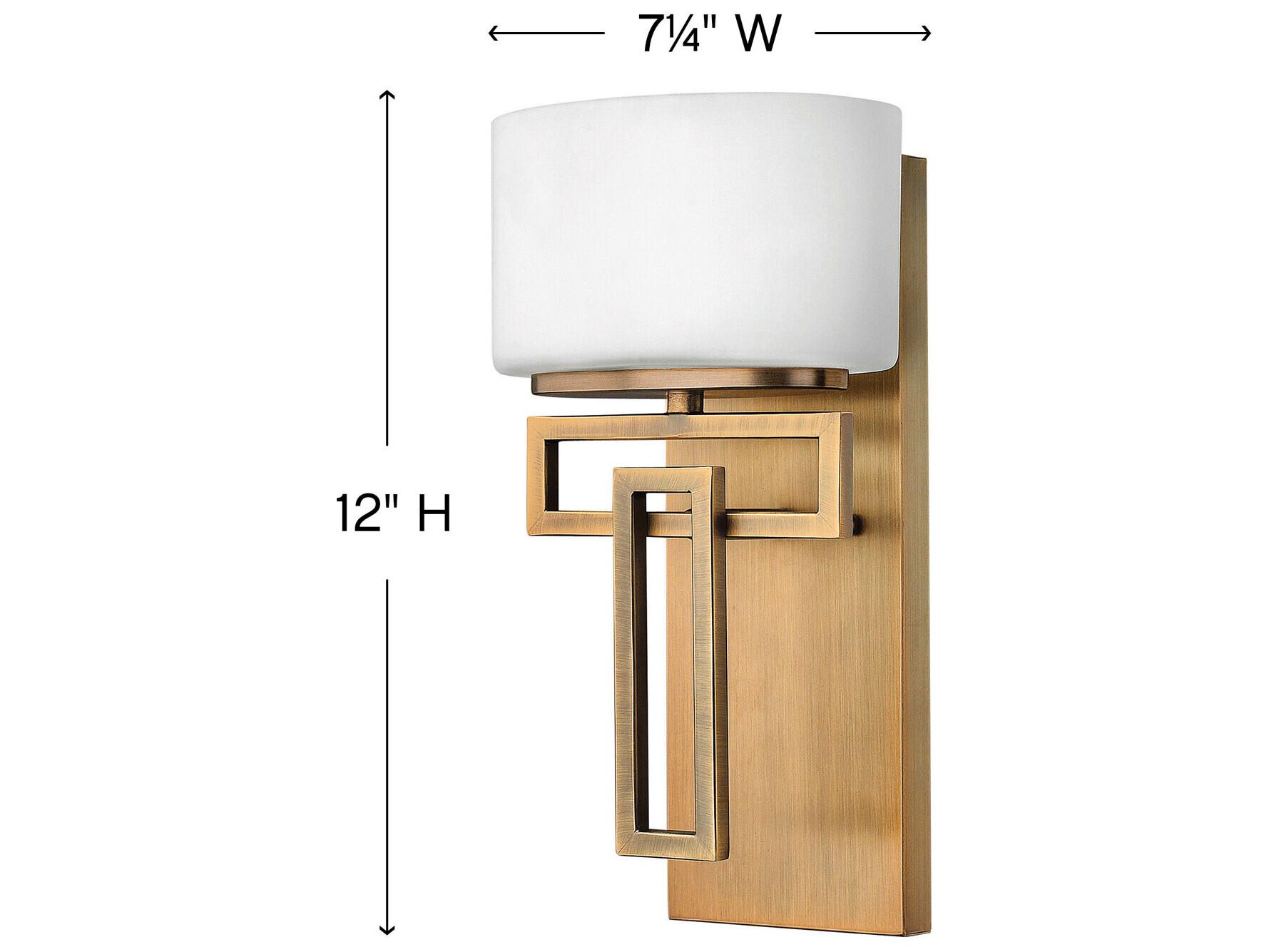 Hinkley Lanza 1-Light Brushed Bronze Glass Wall Sconce