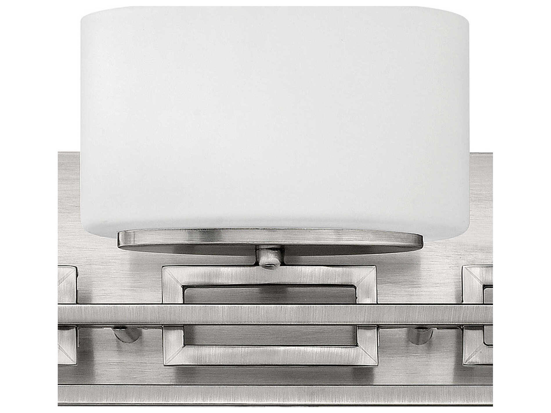 Hinkley Lanza 3-Light Antique Nickel Glass Vanity Light