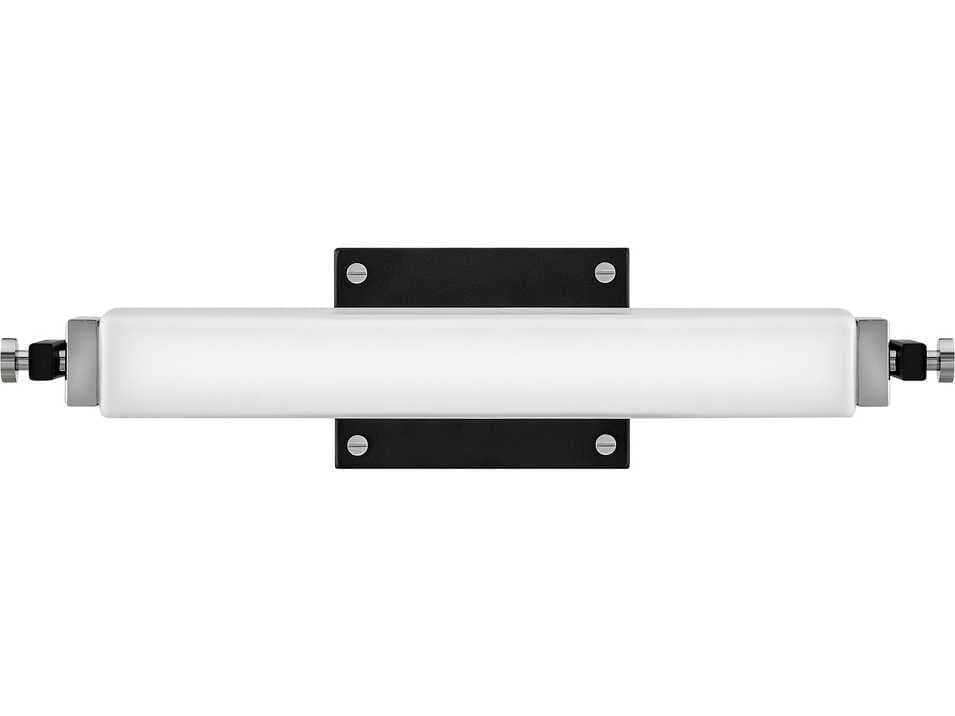 Hinkley Rollins Black Chrome Glass LED Vanity Light