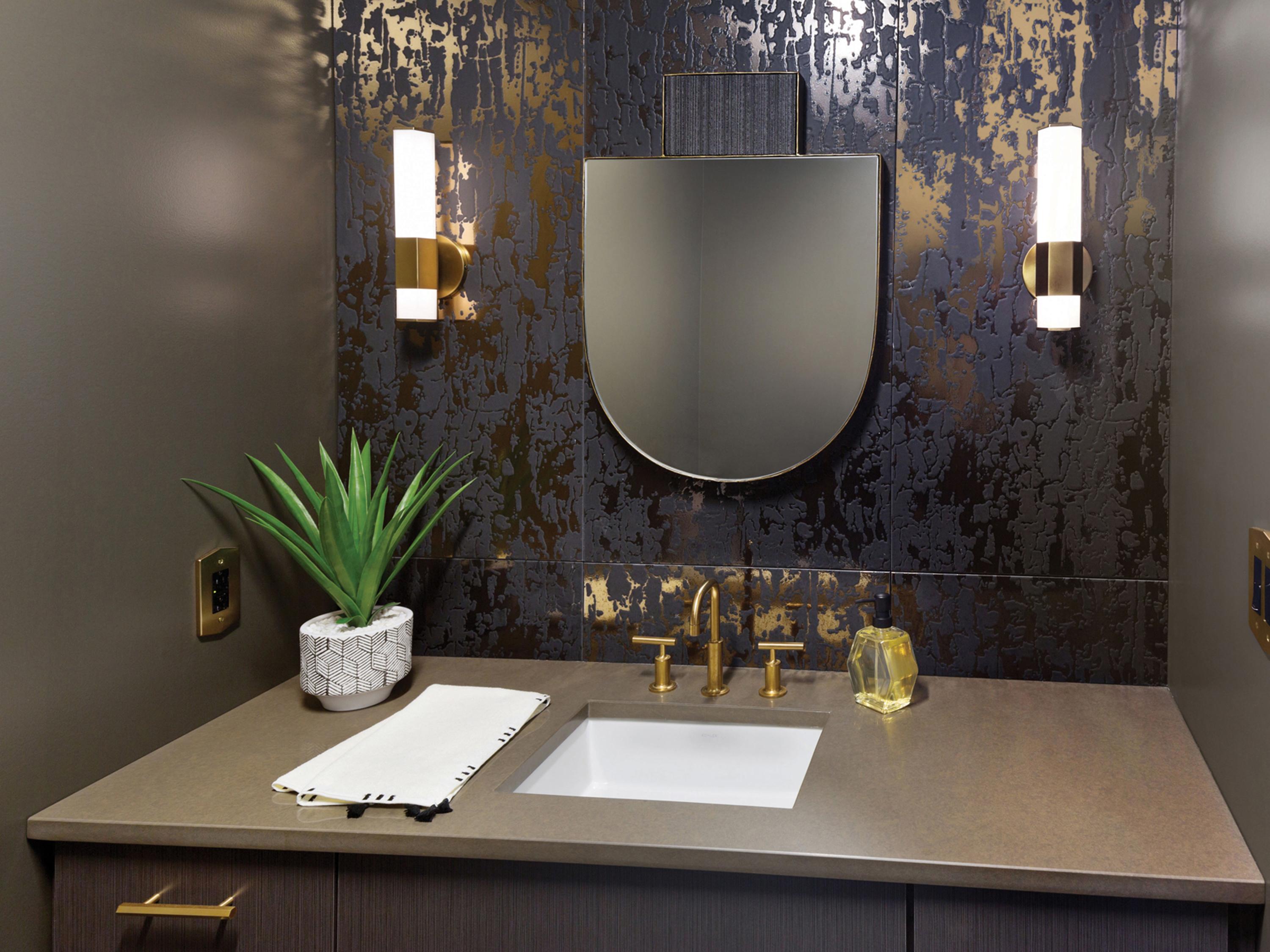 Hinkley Facet Heritage Brass White Glass LED Wall Sconce