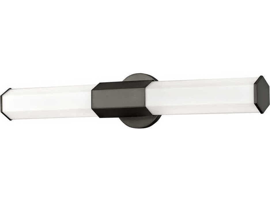 Hinkley Facet Black Oxide Glass LED Vanity Light
