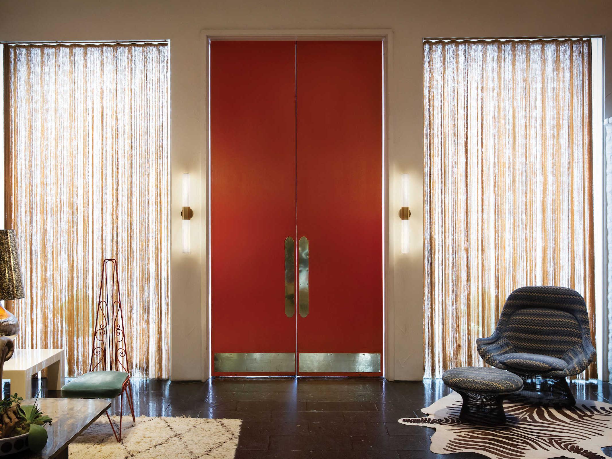 Hinkley Facet Heritage Brass White Glass LED Vanity Light