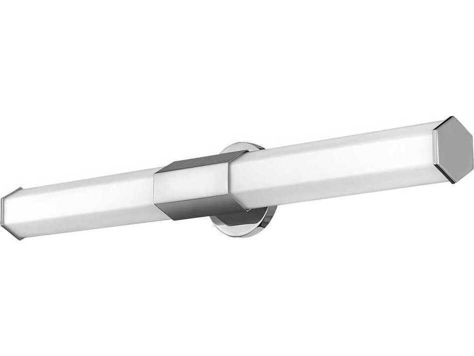 Hinkley Facet Polished Nickel White Glass LED Vanity Light
