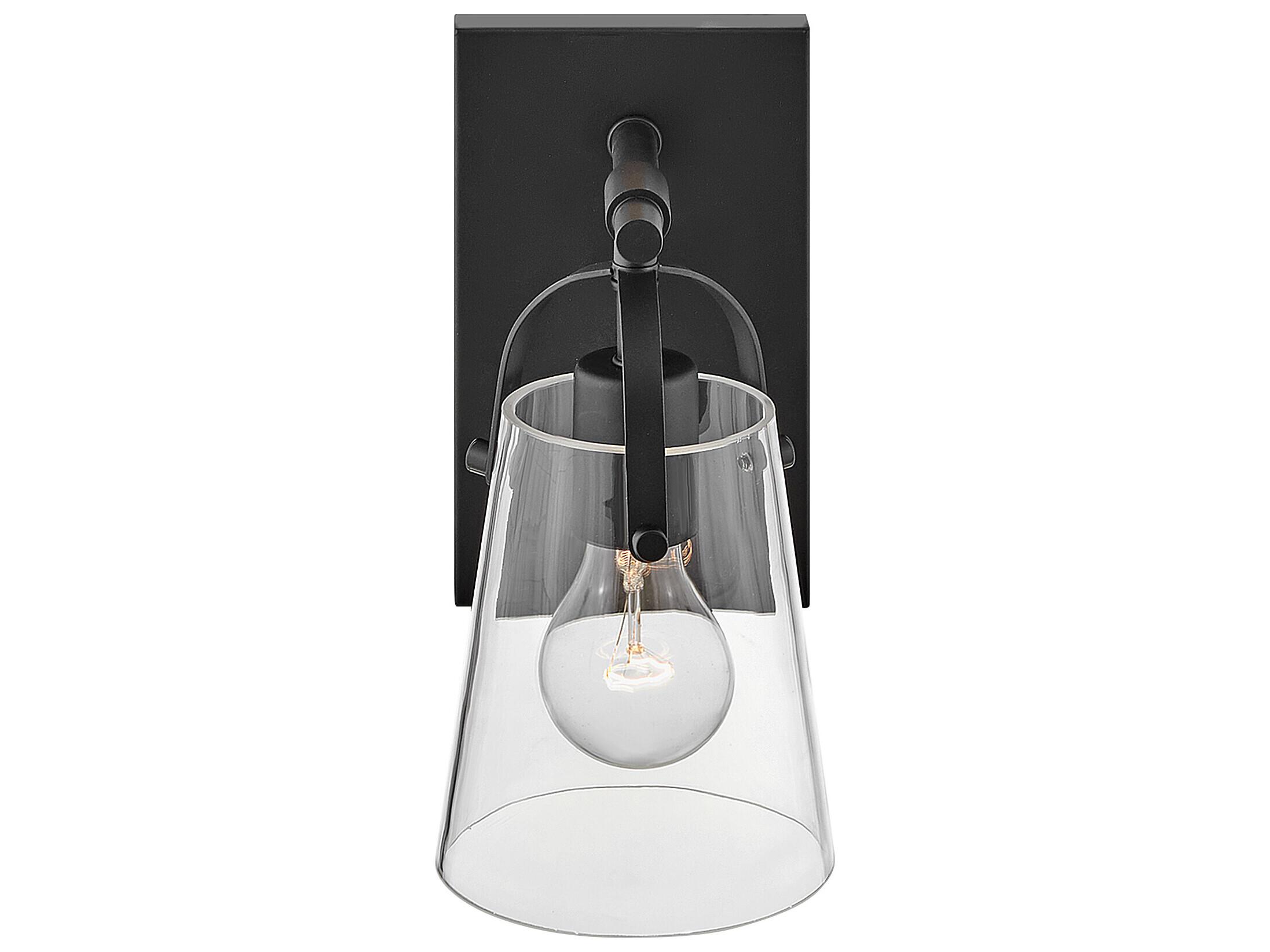 Hinkley Foster 1-Light Black Glass Wall Sconce