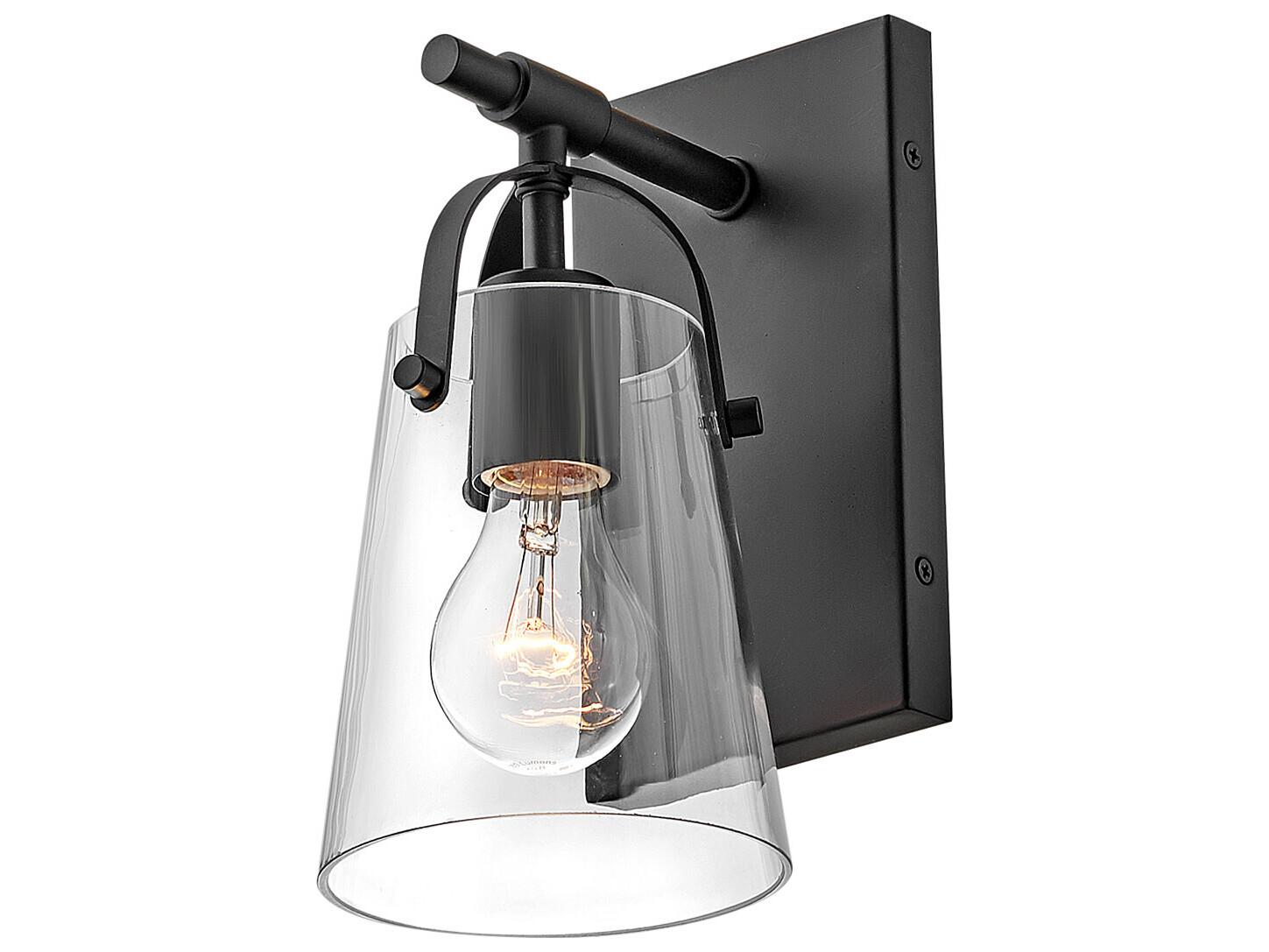 Hinkley Foster 1-Light Black Glass Wall Sconce