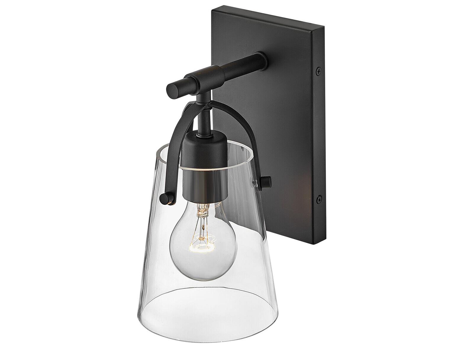 Hinkley Foster 1-Light Black Glass Wall Sconce