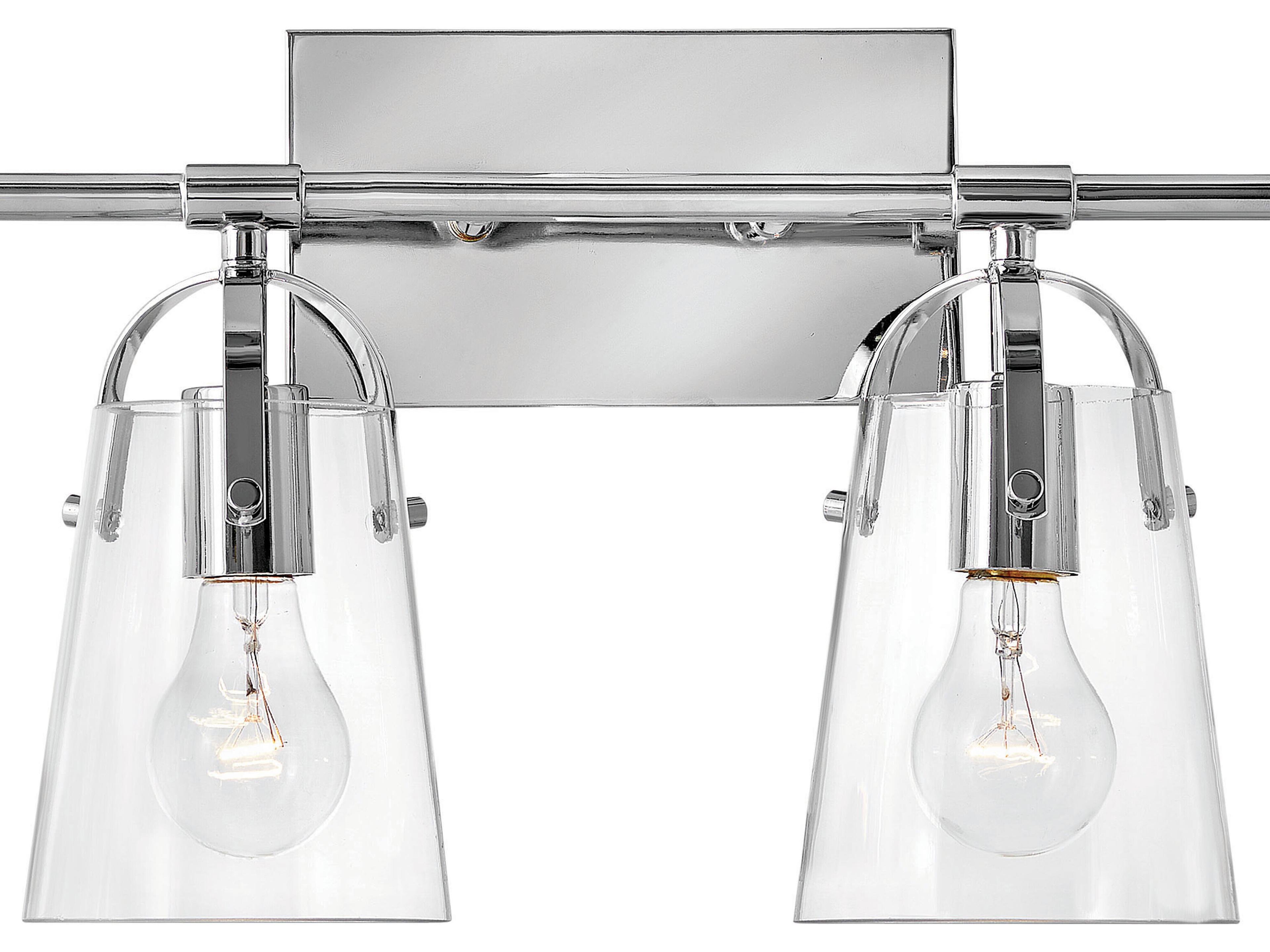 Hinkley Foster 4-Light Chrome Glass Vanity Light