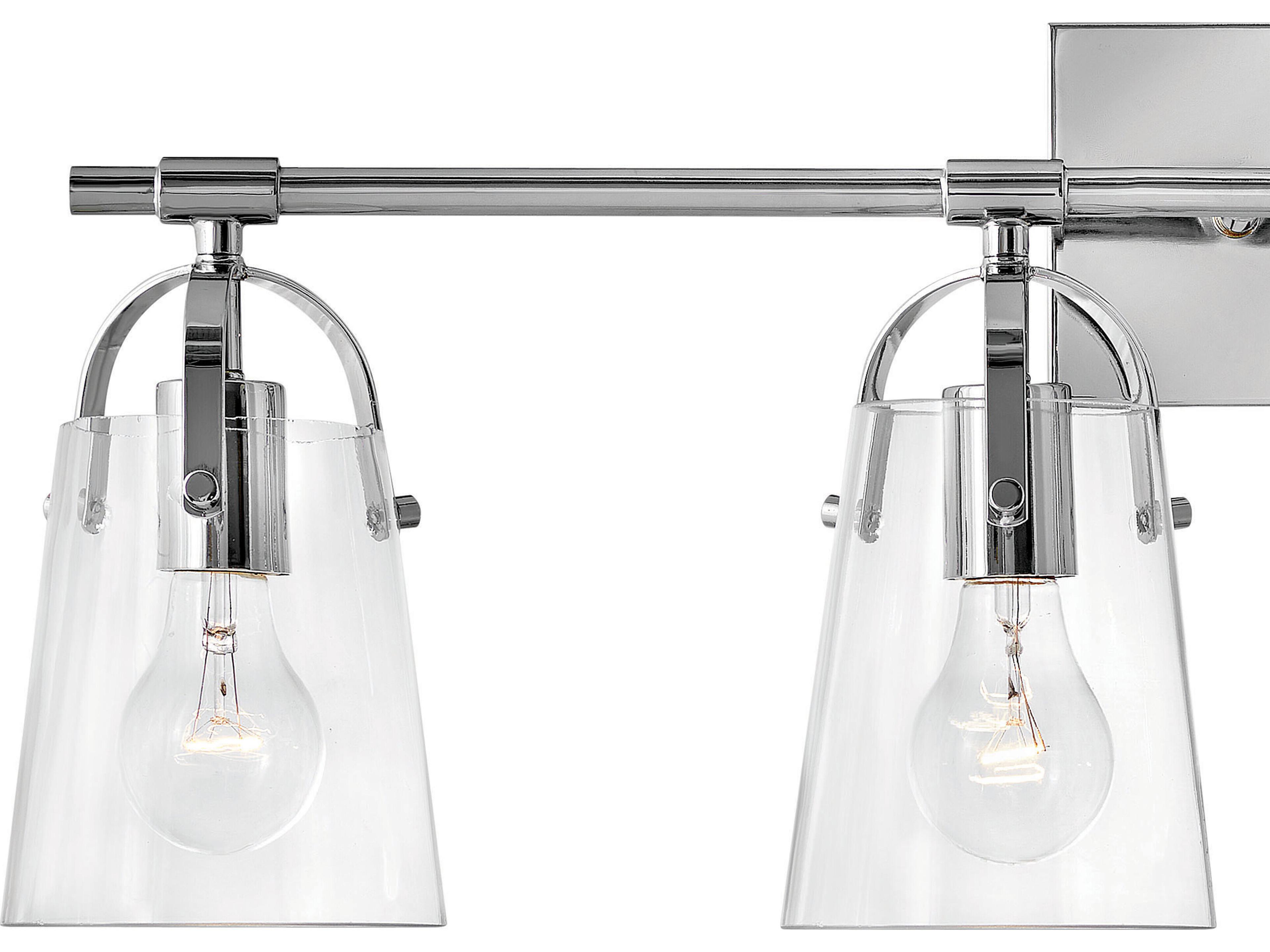 Hinkley Foster 4-Light Chrome Glass Vanity Light