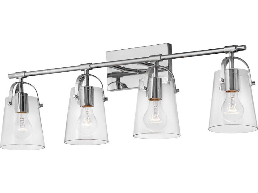 Hinkley Foster 4-Light Chrome Glass Vanity Light
