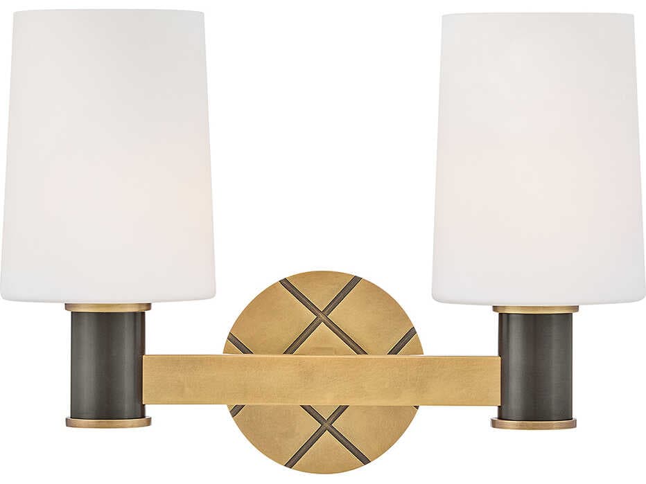 Hinkley Declan 2-Light Heritage Brass Black Oxide Vanity Light