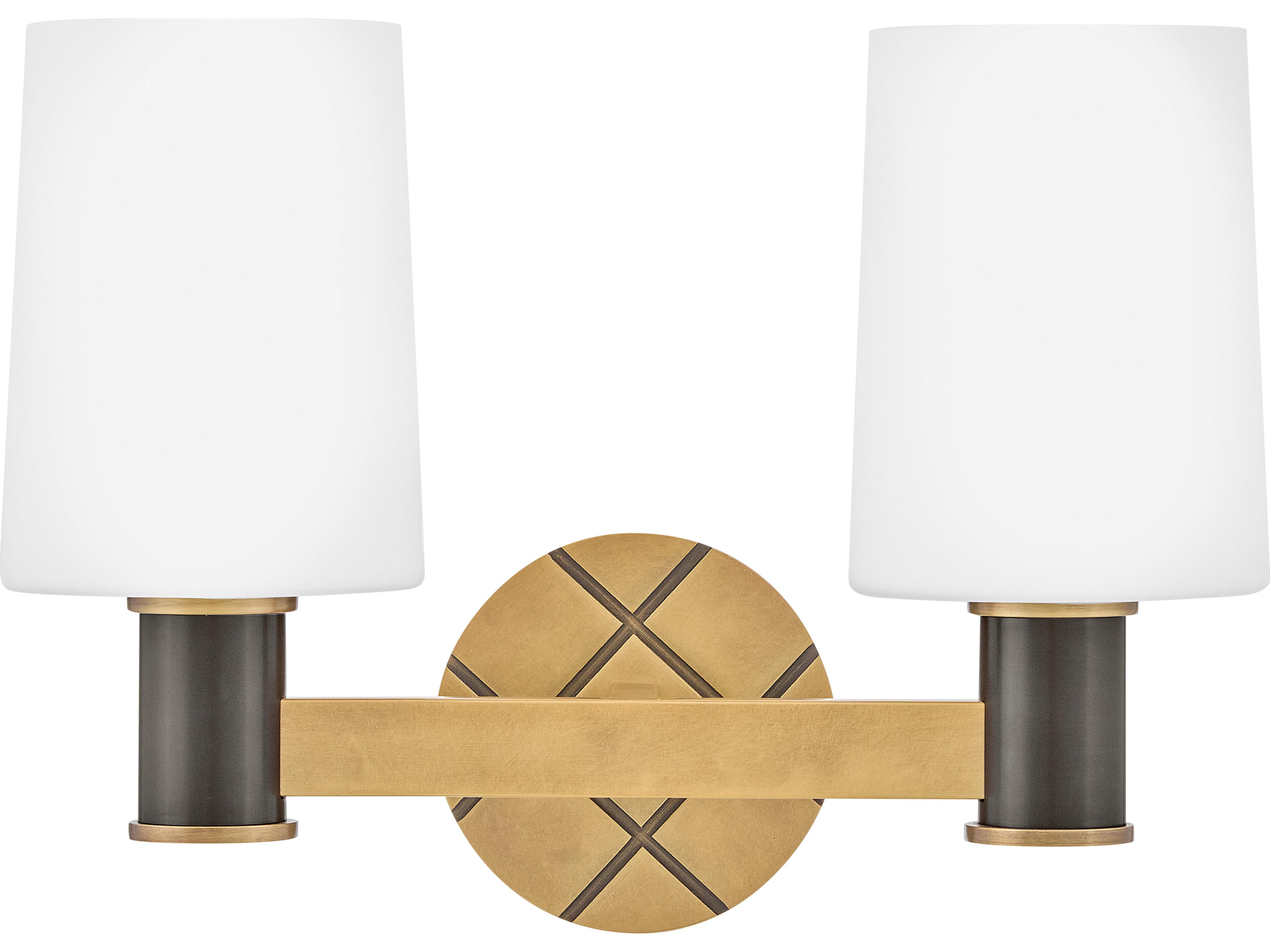 Hinkley Declan 2-Light Heritage Brass Black Oxide Vanity Light