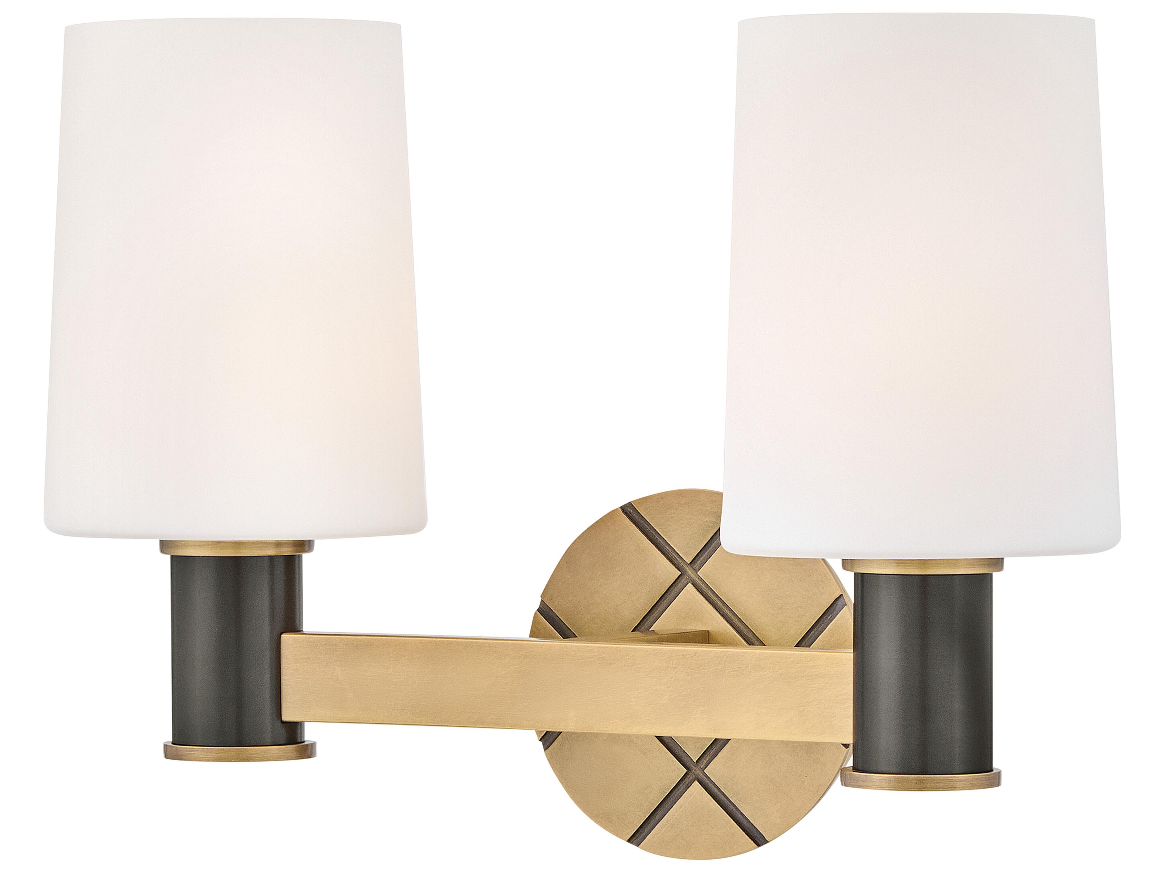 Hinkley Declan 2-Light Heritage Brass Black Oxide Vanity Light