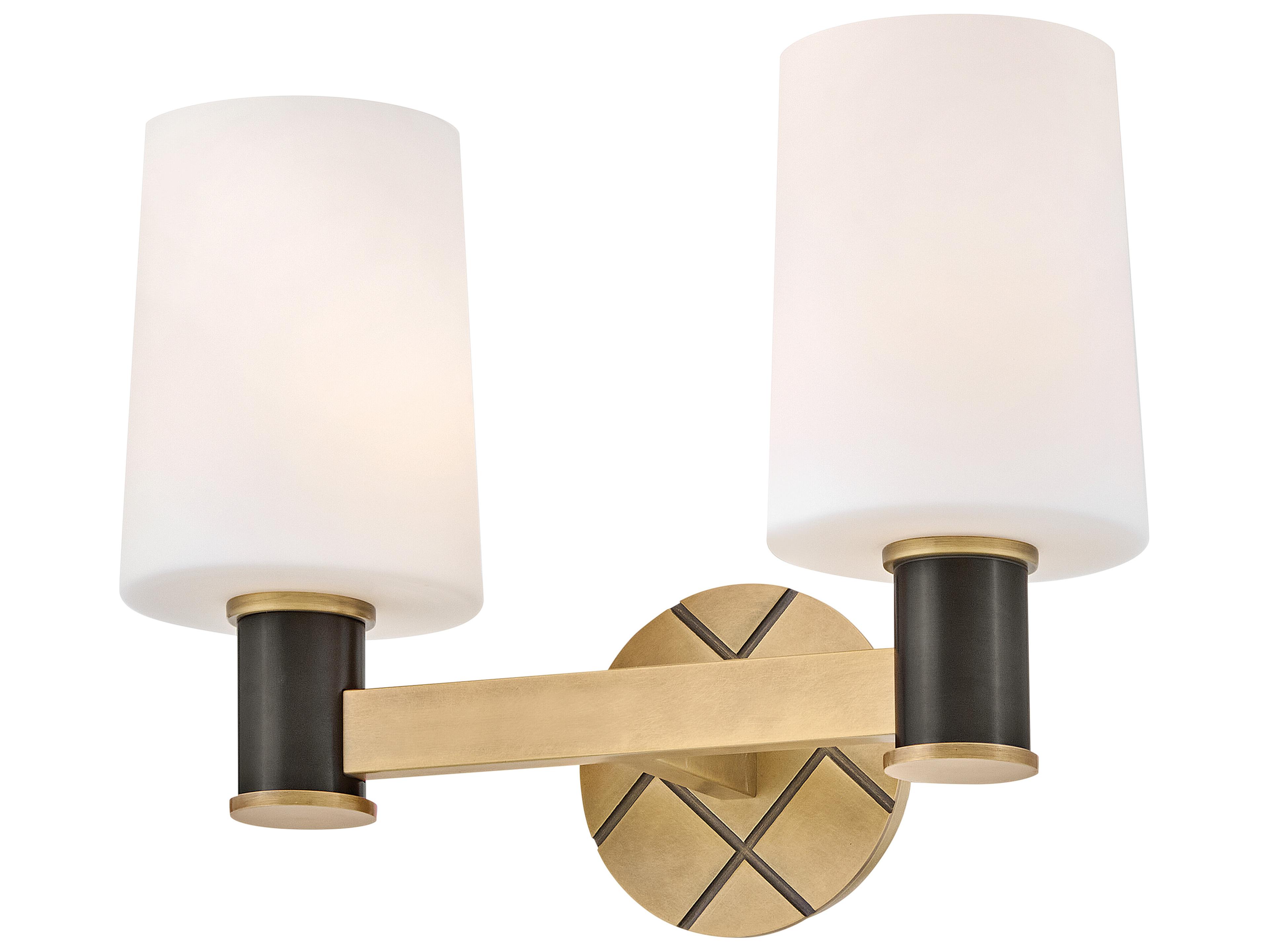 Hinkley Declan 2-Light Heritage Brass Black Oxide Vanity Light