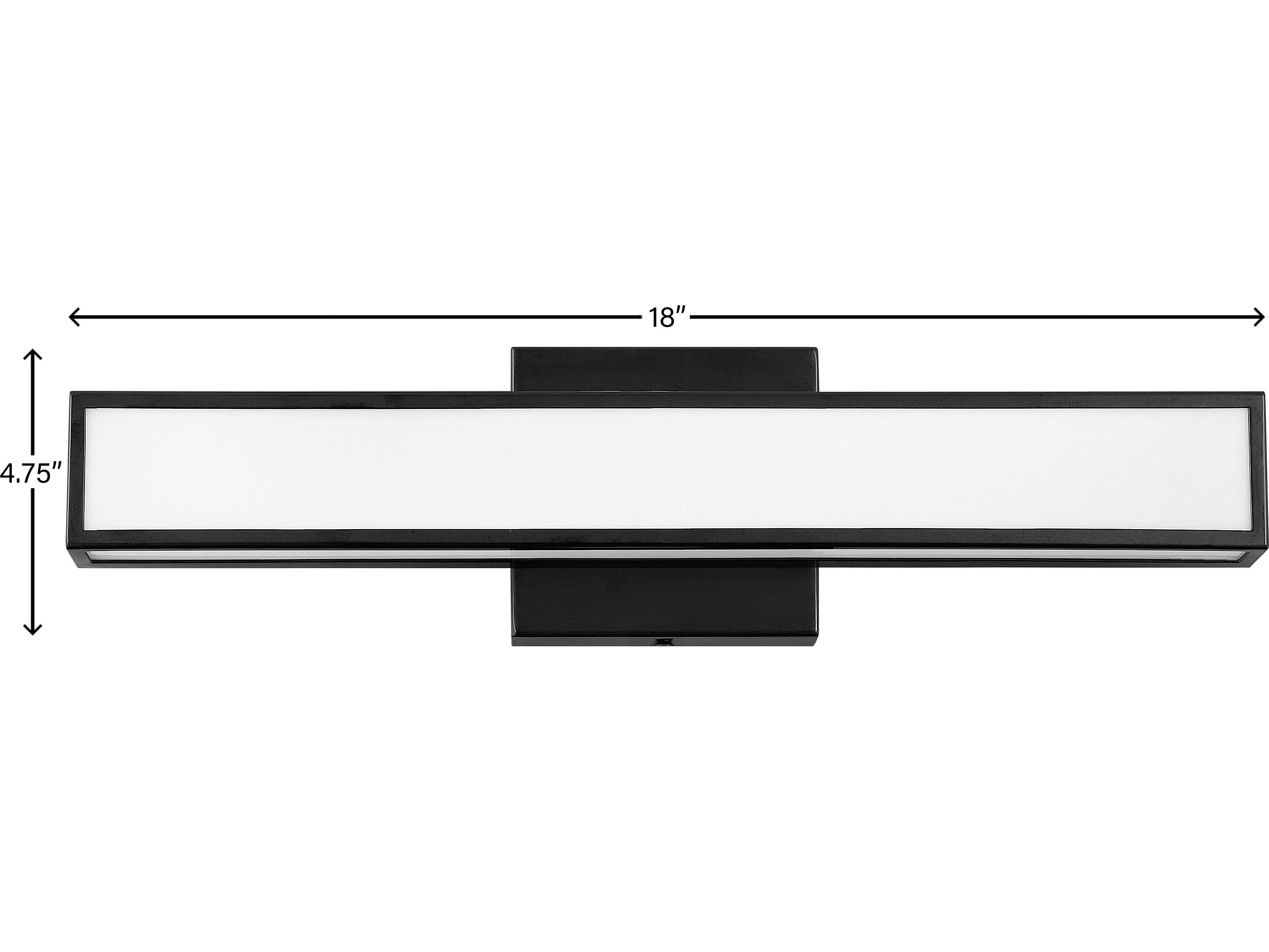 Hinkley Alto Black White Glass LED Vanity Light